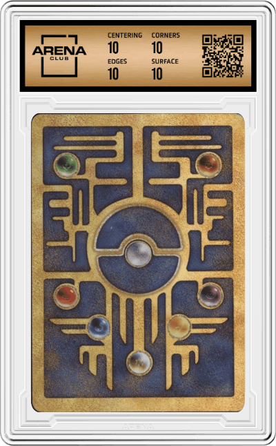 Ancient Mew from the 2000 Pokemon Movie set graded by Arena Club and given an overall grade of 10.