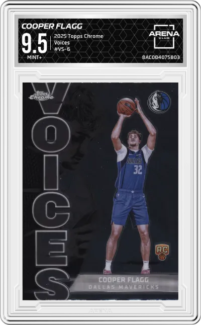 2025 Topps Chrome Voices Cooper Flagg #VS-6 ARENA CLUB 9.5