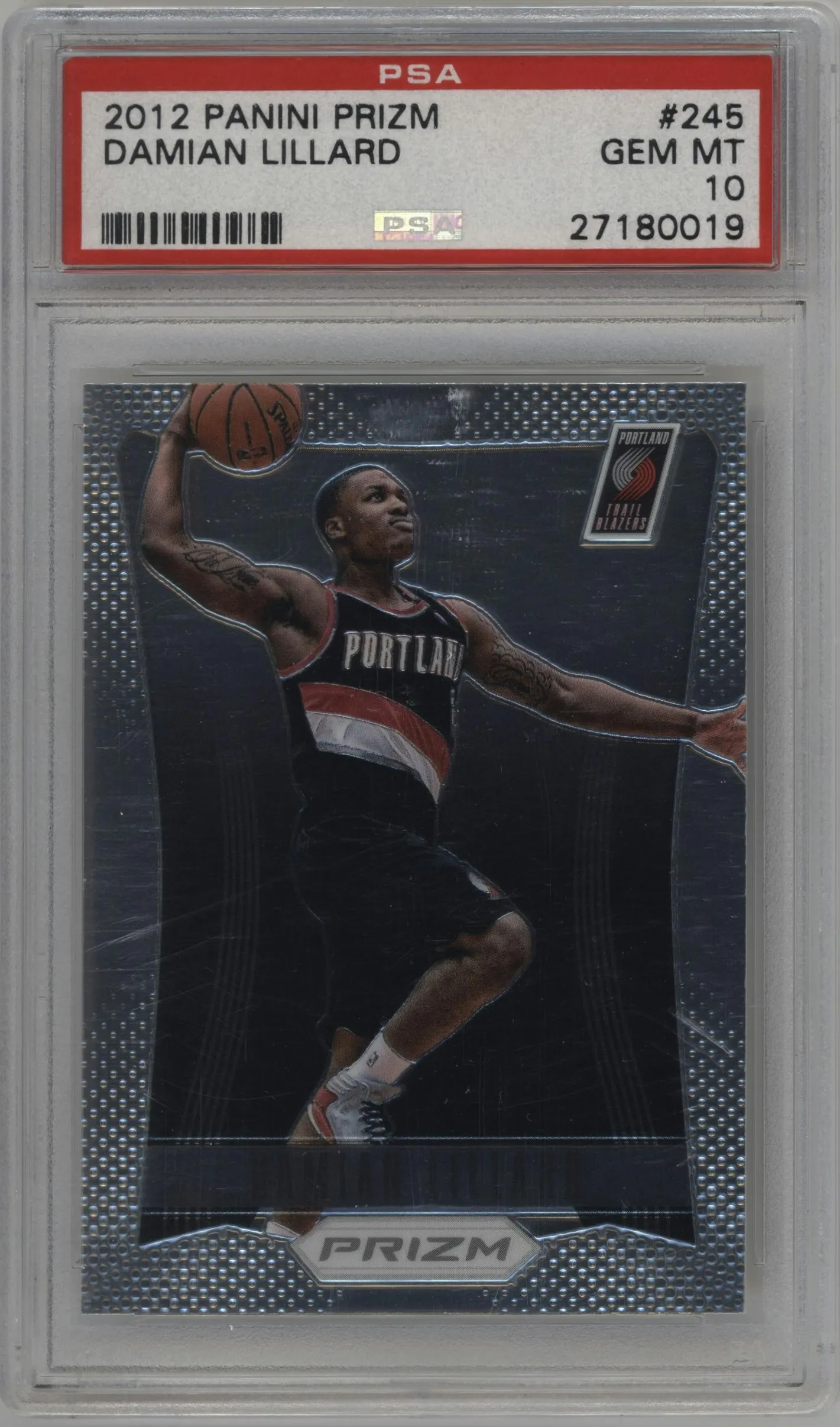 2012 Panini Prizm Damian Lillard #245 PSA 10