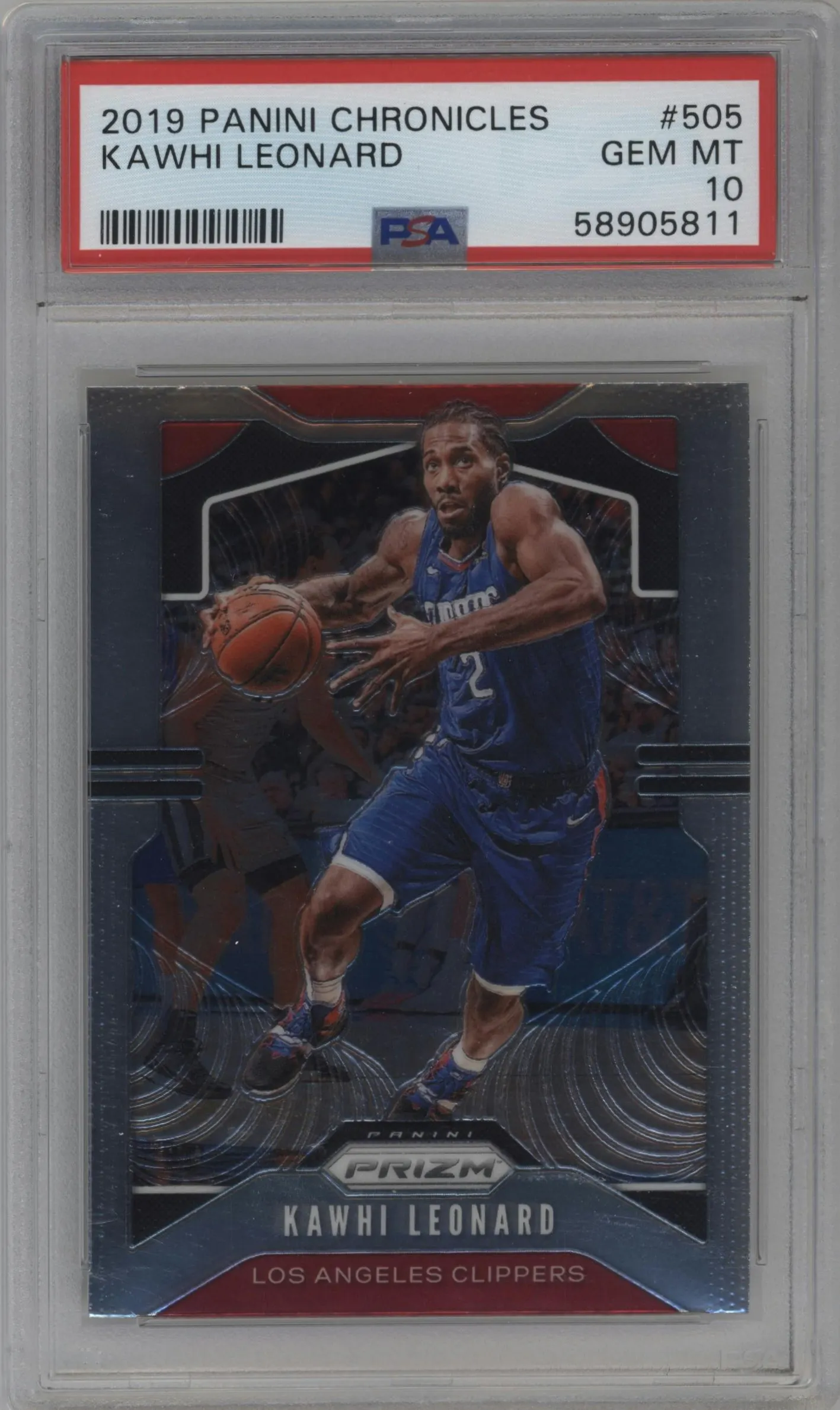 2019 Panini Chronicles Prizm Update Kawhi Leonard #505 PSA 10