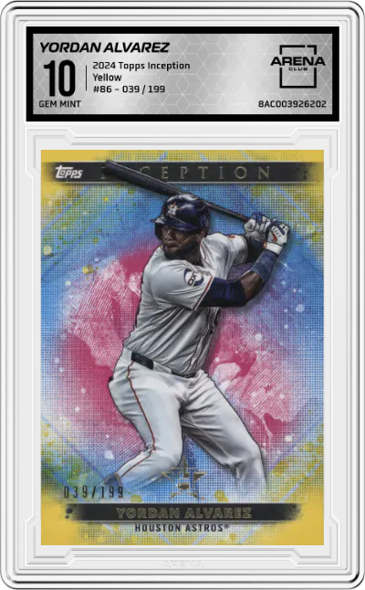 2024 Topps Inception Yordan Alvarez Yellow #86 ARENA CLUB 10