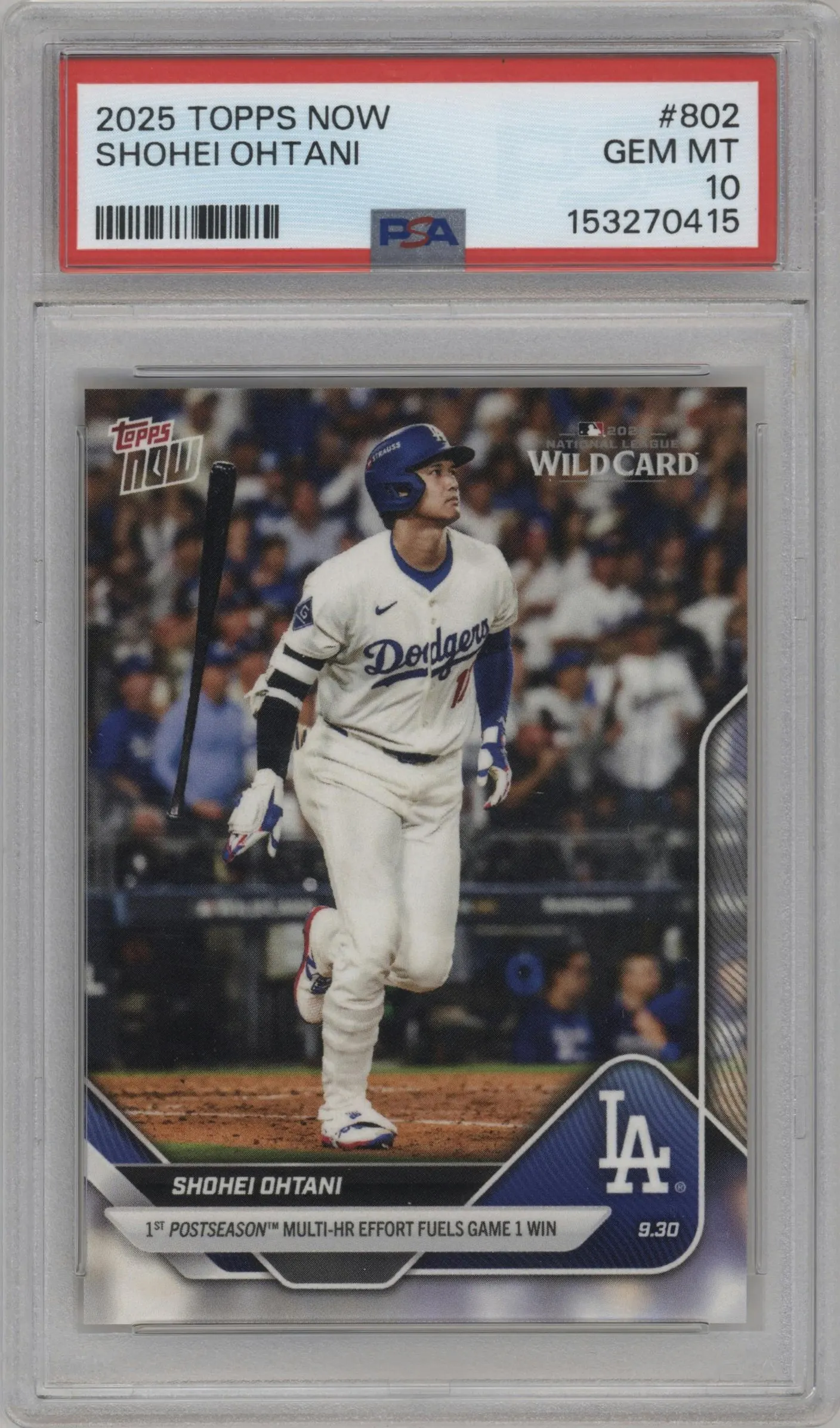 2025 Topps Now Shohei Ohtani #802 PSA 10