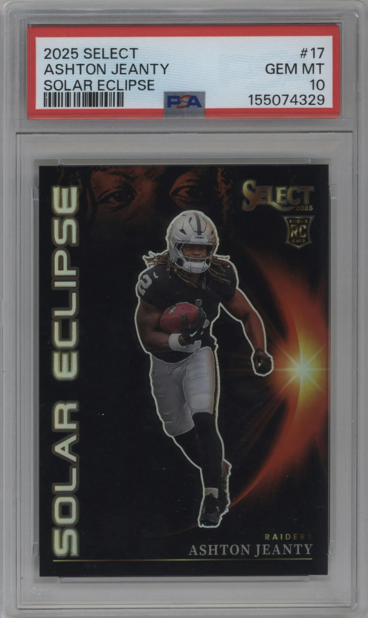 2025 Panini Select Solar Eclipse Ashton Jeanty #17 PSA 10