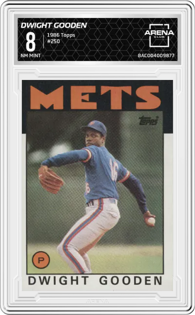 1986 Topps Dwight Gooden #250 ARENA CLUB 8