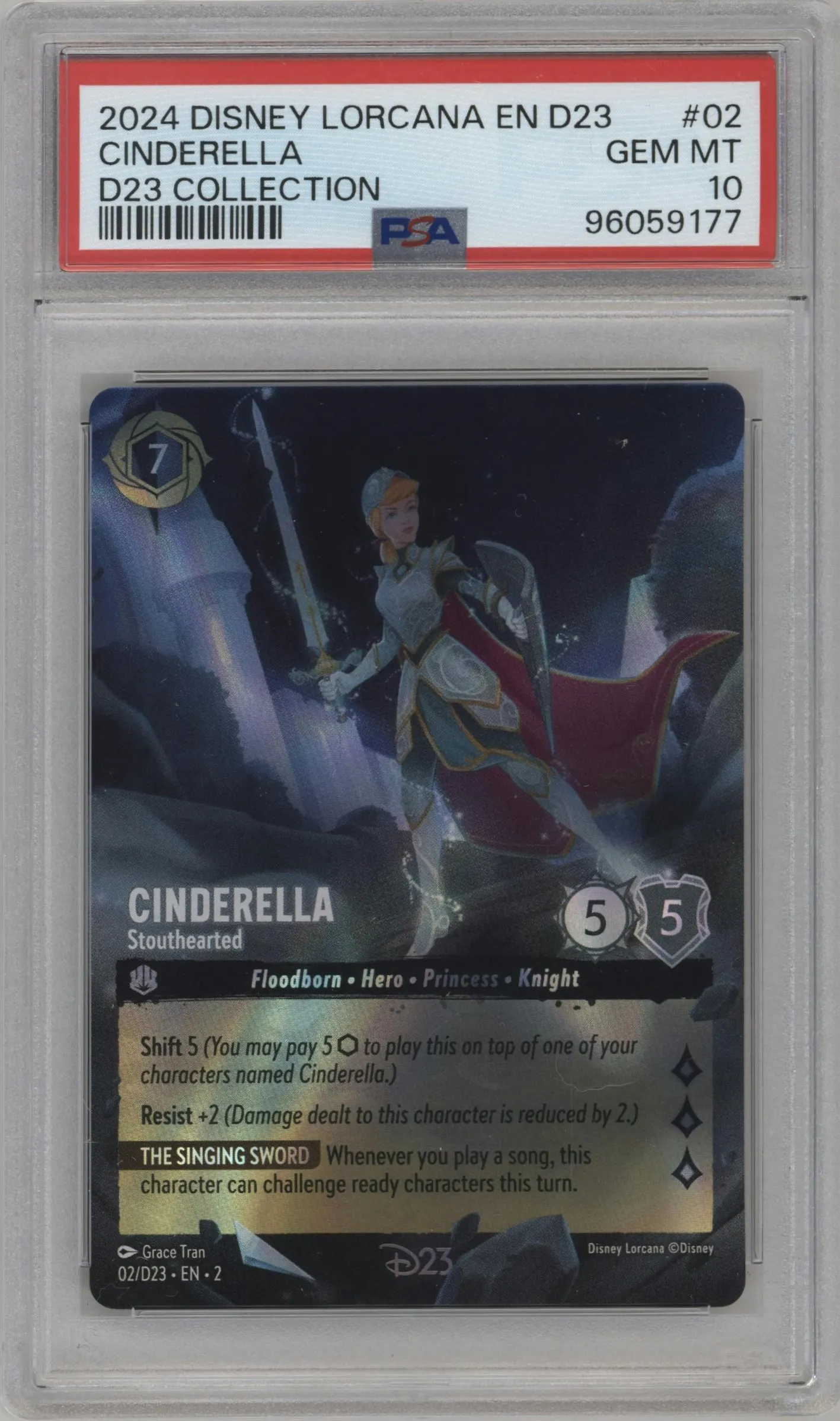 2024 Disney Lorcana D23 Promo Cinderella #02 PSA 10