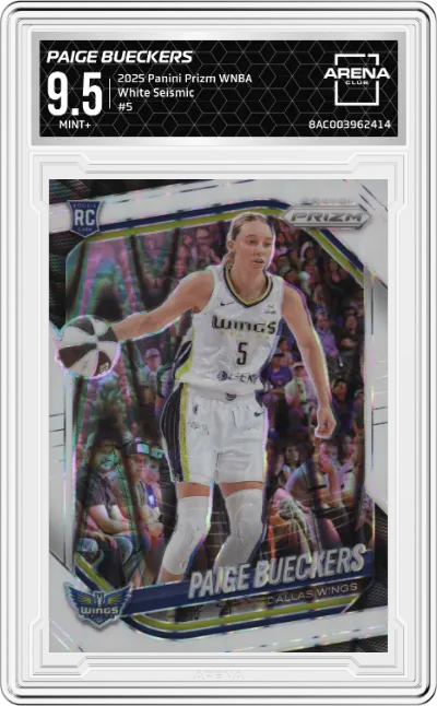 2025 Panini Prizm WNBA Paige Bueckers White Seismic ARENA CLUB 9.5