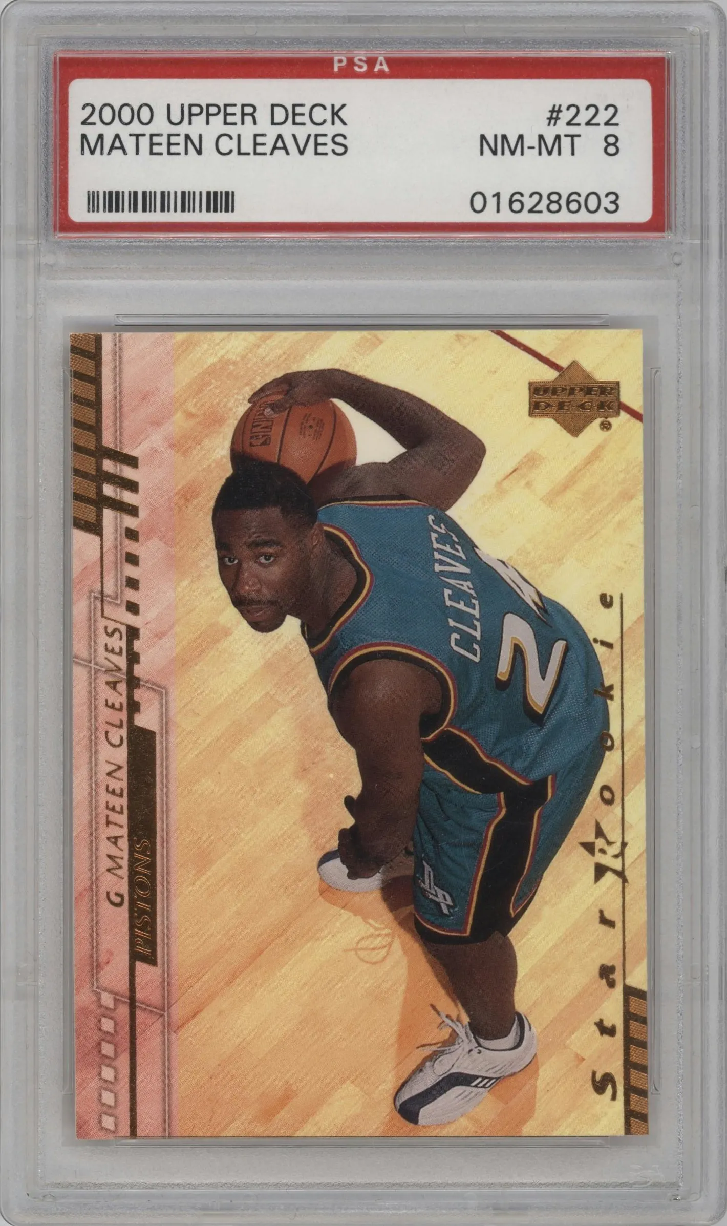 2000 Upper Deck Mateen Cleaves #222 PSA 8