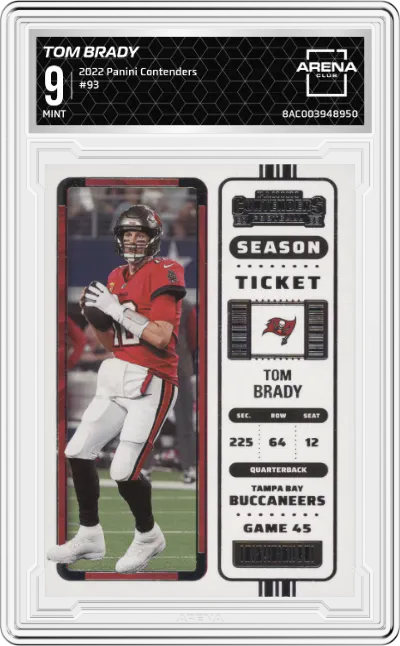 2022 Panini Contenders Tom Brady #93 ARENA CLUB 9