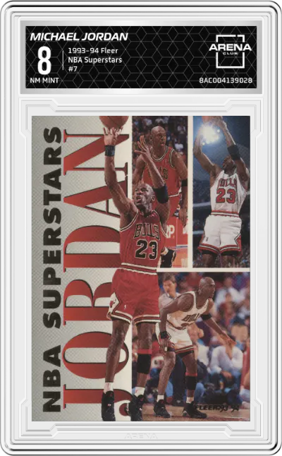 1993 Fleer NBA Superstars Michael Jordan #7 ARENA CLUB 8