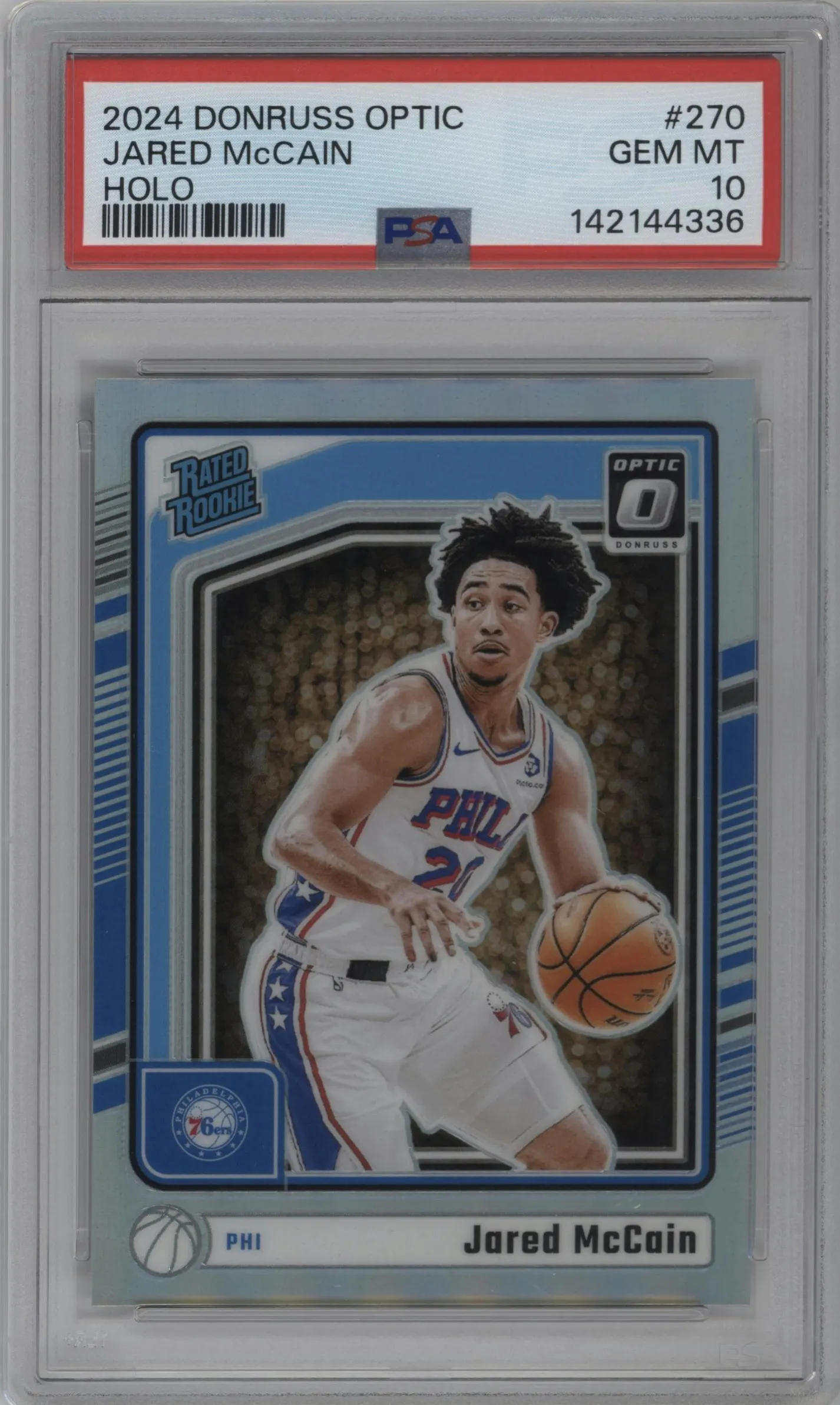 2024 Donruss Optic Rated Rookie Jared McCain Holo #270 PSA 10