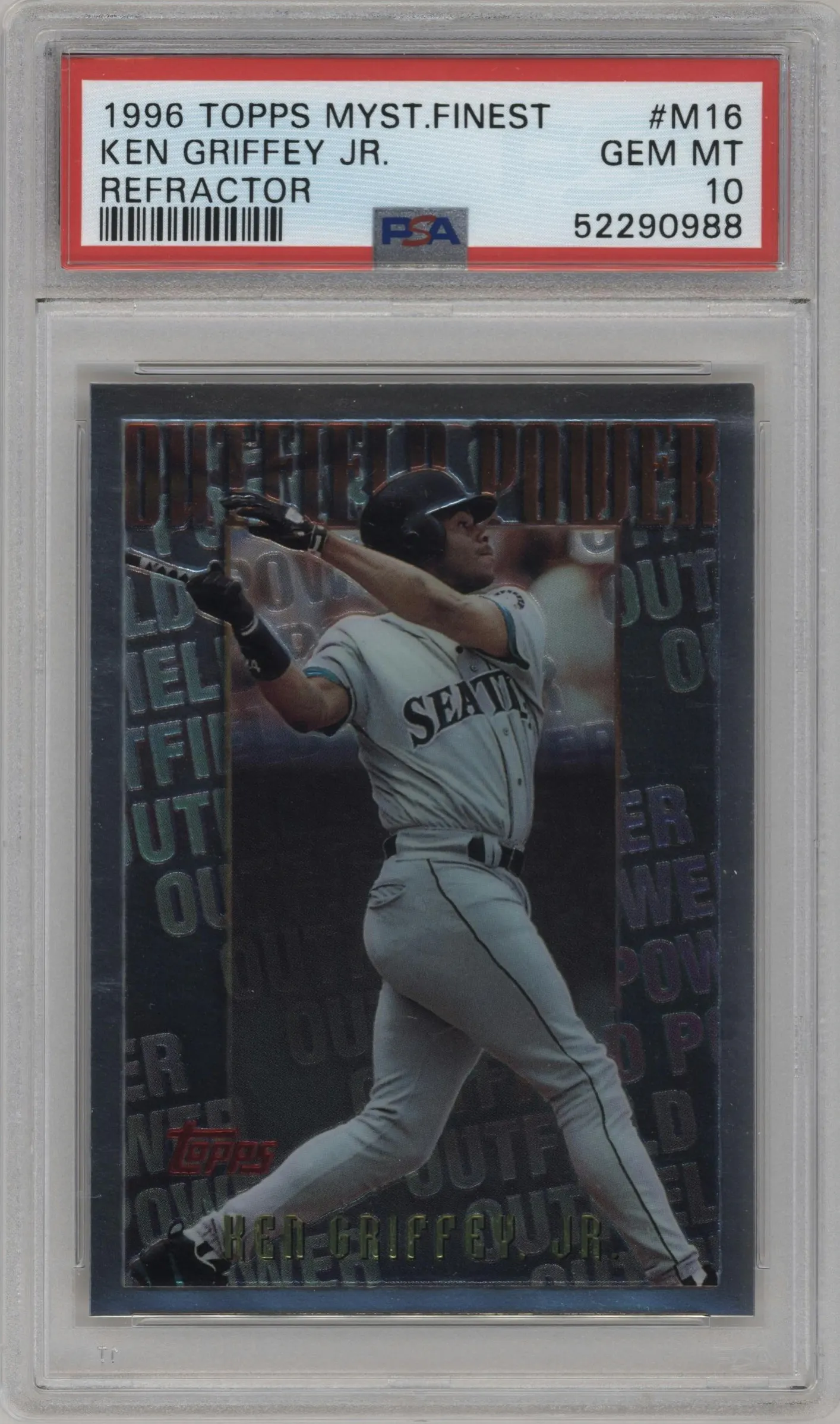 1996 Topps Mystery Finest Ken Griffey Jr. Refractor #M16 PSA 10