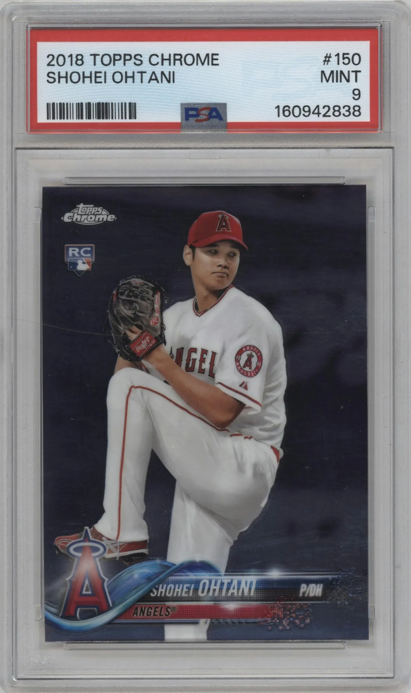 2018 Topps Chrome Shohei Ohtani #150 PSA 9