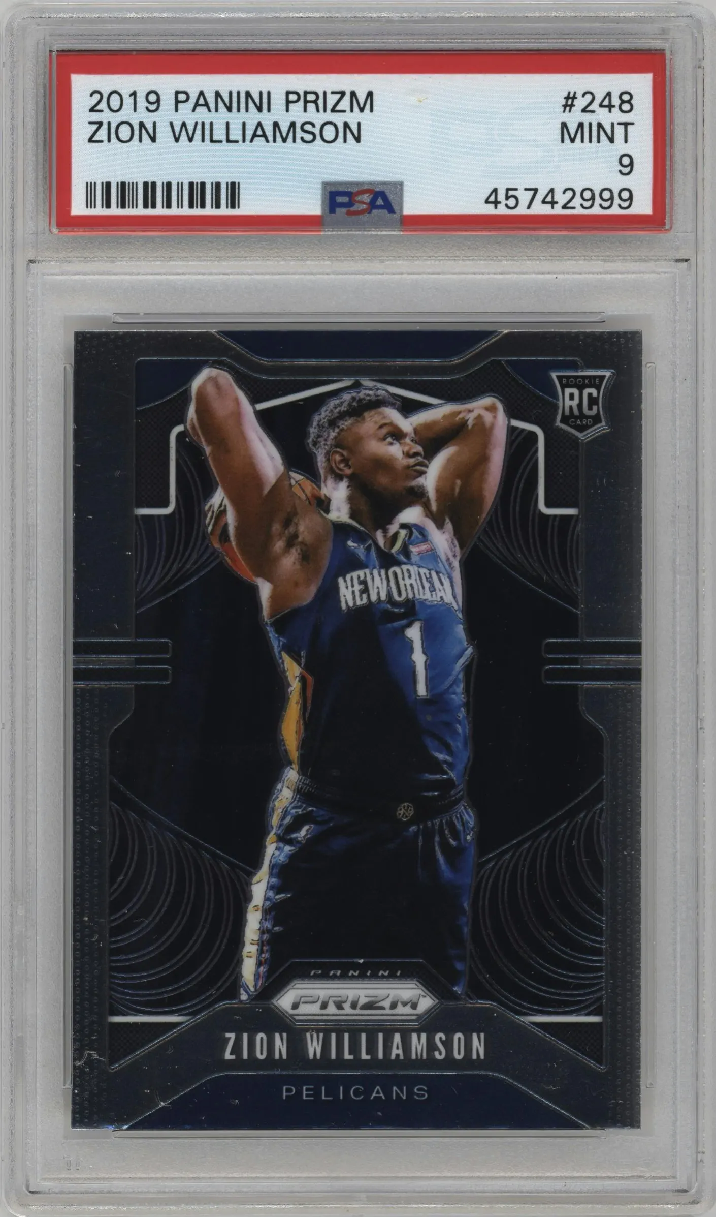 2019 Panini Prizm Zion Williamson #248 PSA 9