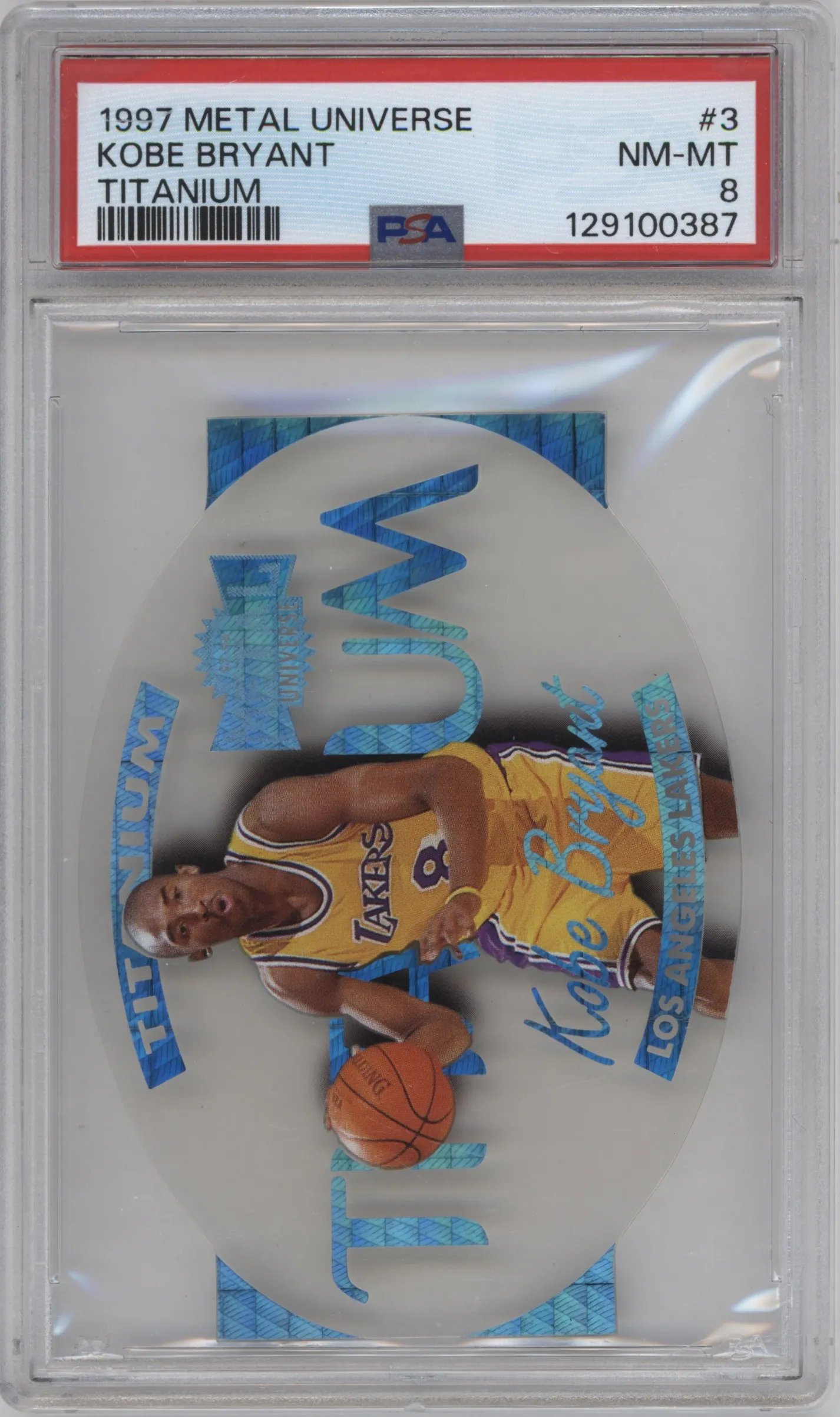 1997 Metal Universe Titanium Kobe Bryant T #3 T PSA 8