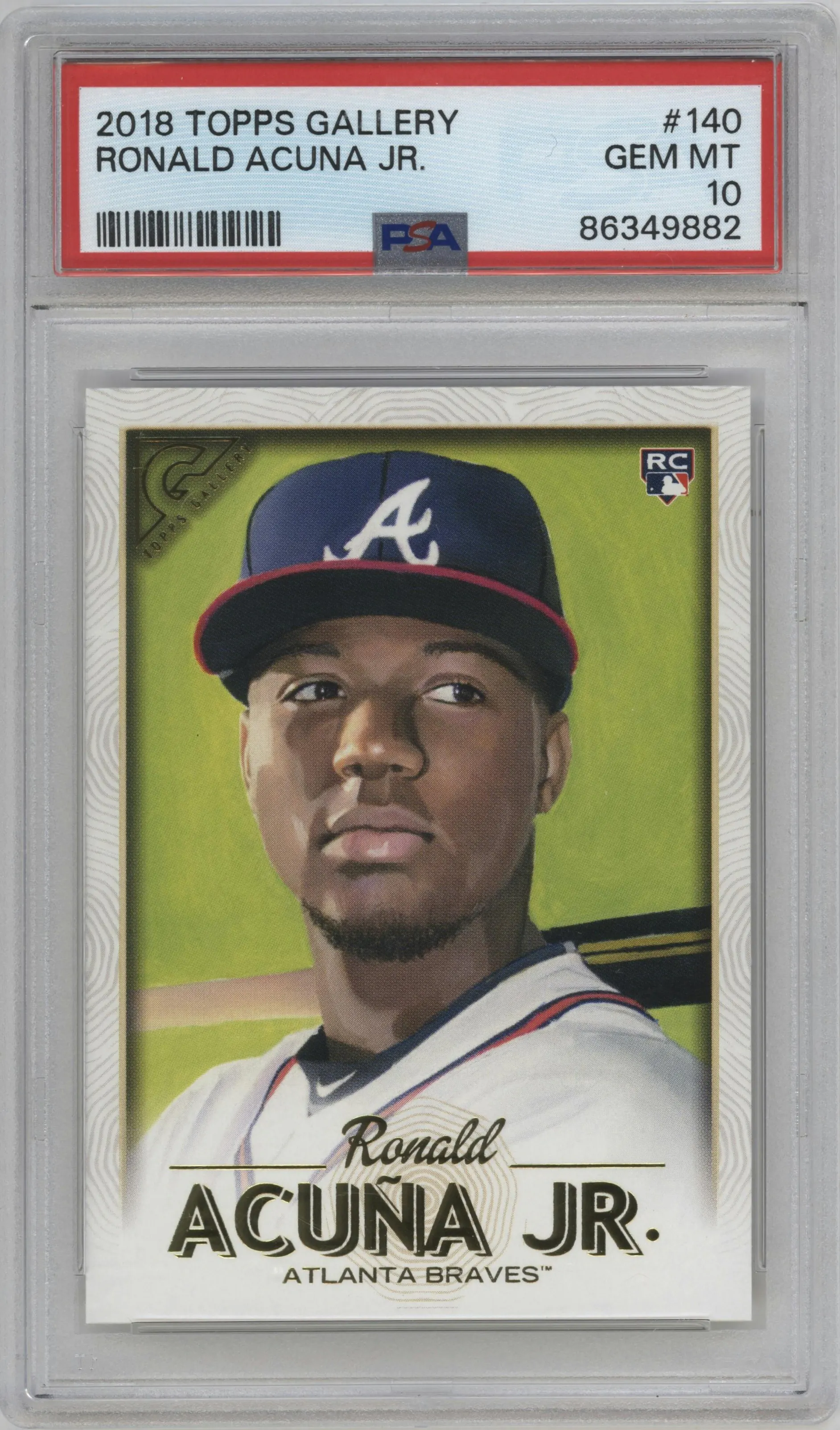 2018 Topps Gallery Ronald Acuna Jr. #140 PSA 10