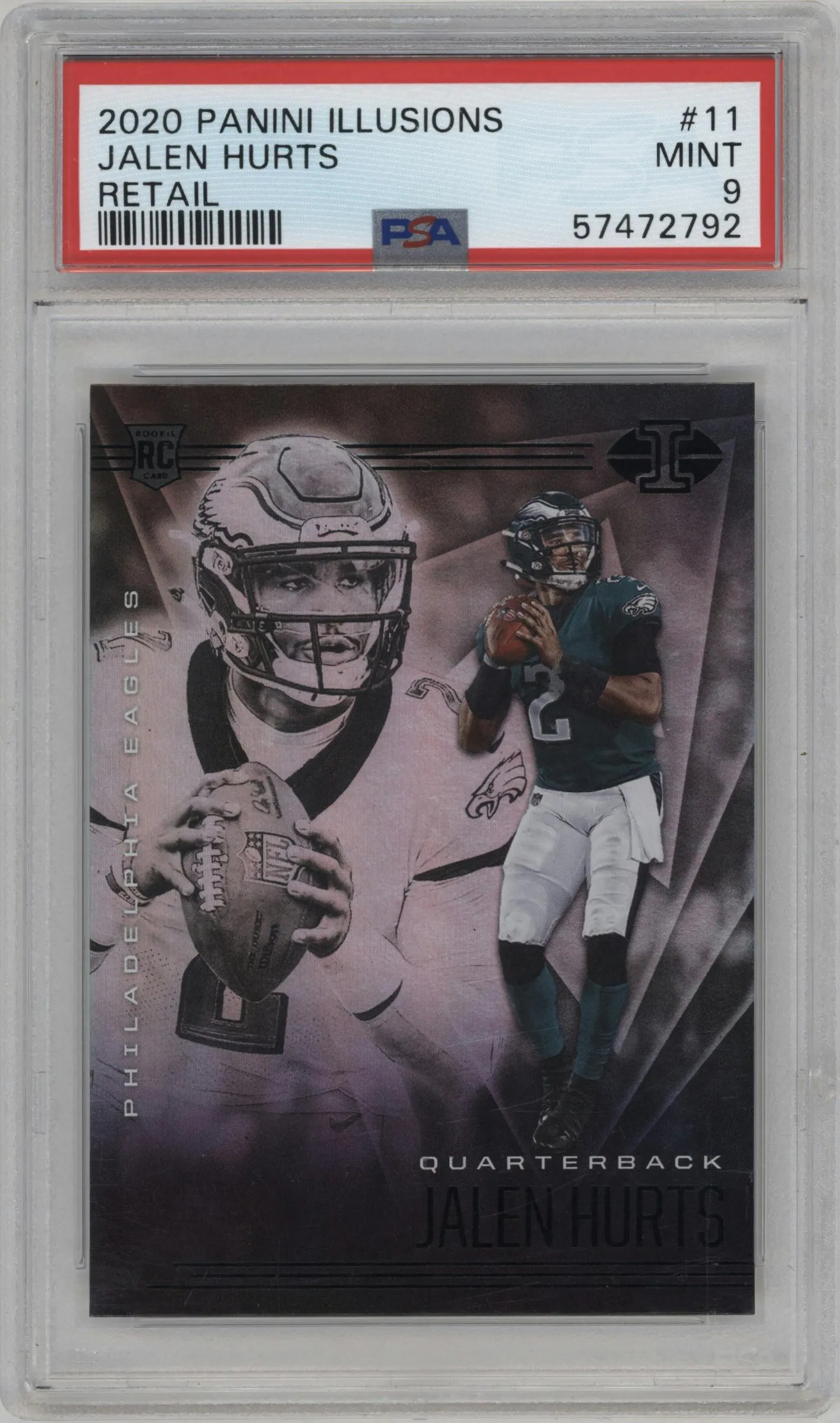 2020 Panini Illusions Jalen Hurts Retail PSA 9