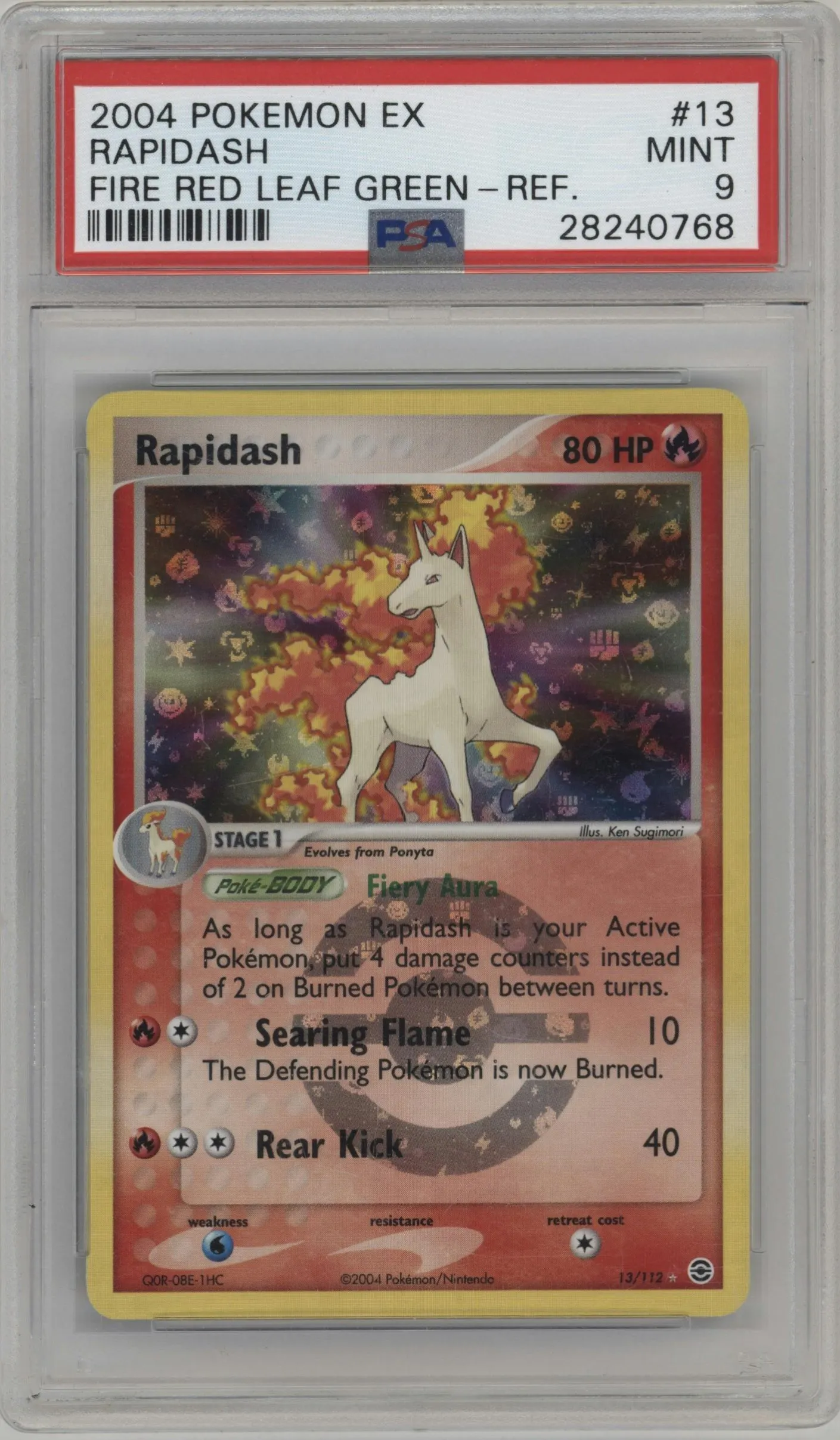 2004 Pokemon EX FR & LG Rapidash #13 PSA 9