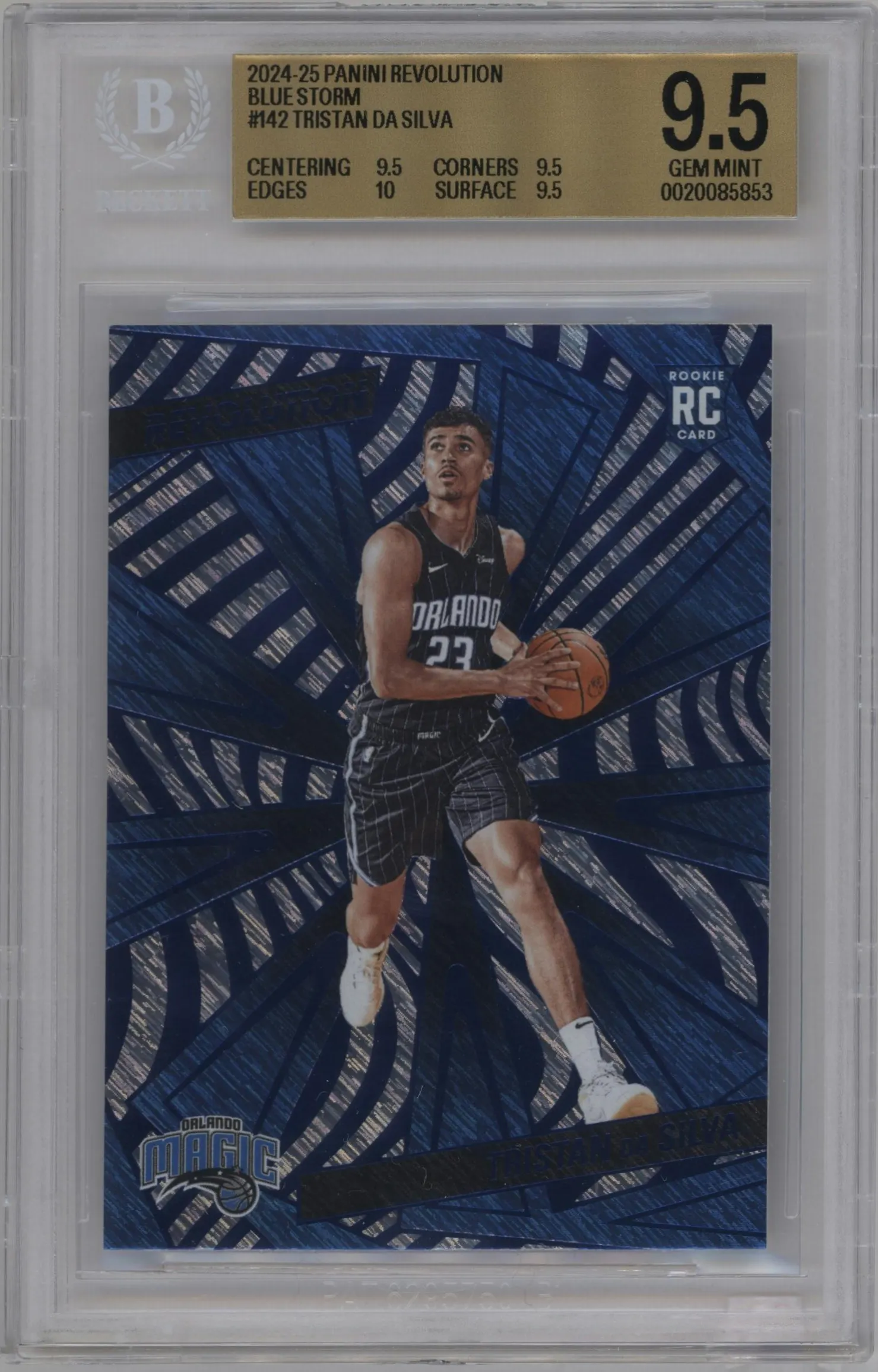 2024 Panini Revolution Tristan da Silva Blue Storm #142 BGS 9.5