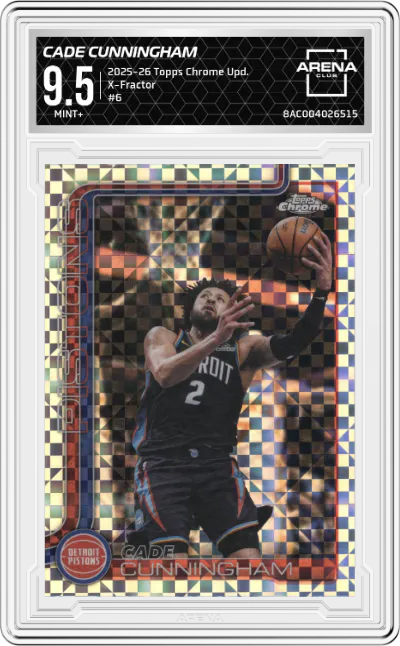 2025 Topps Chrome Update Cade Cunningham X-Fractor #6 ARENA CLUB 9.5
