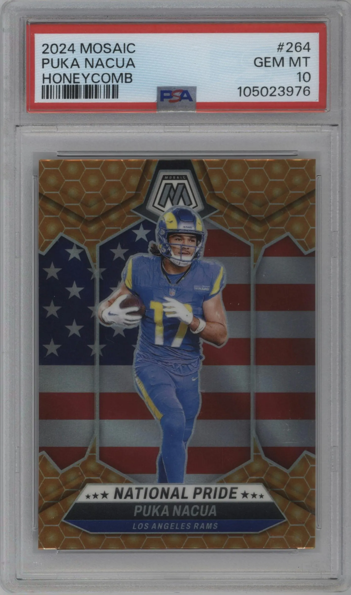 2024 Panini Mosaic Puka Nacua Honeycomb #264 PSA 10