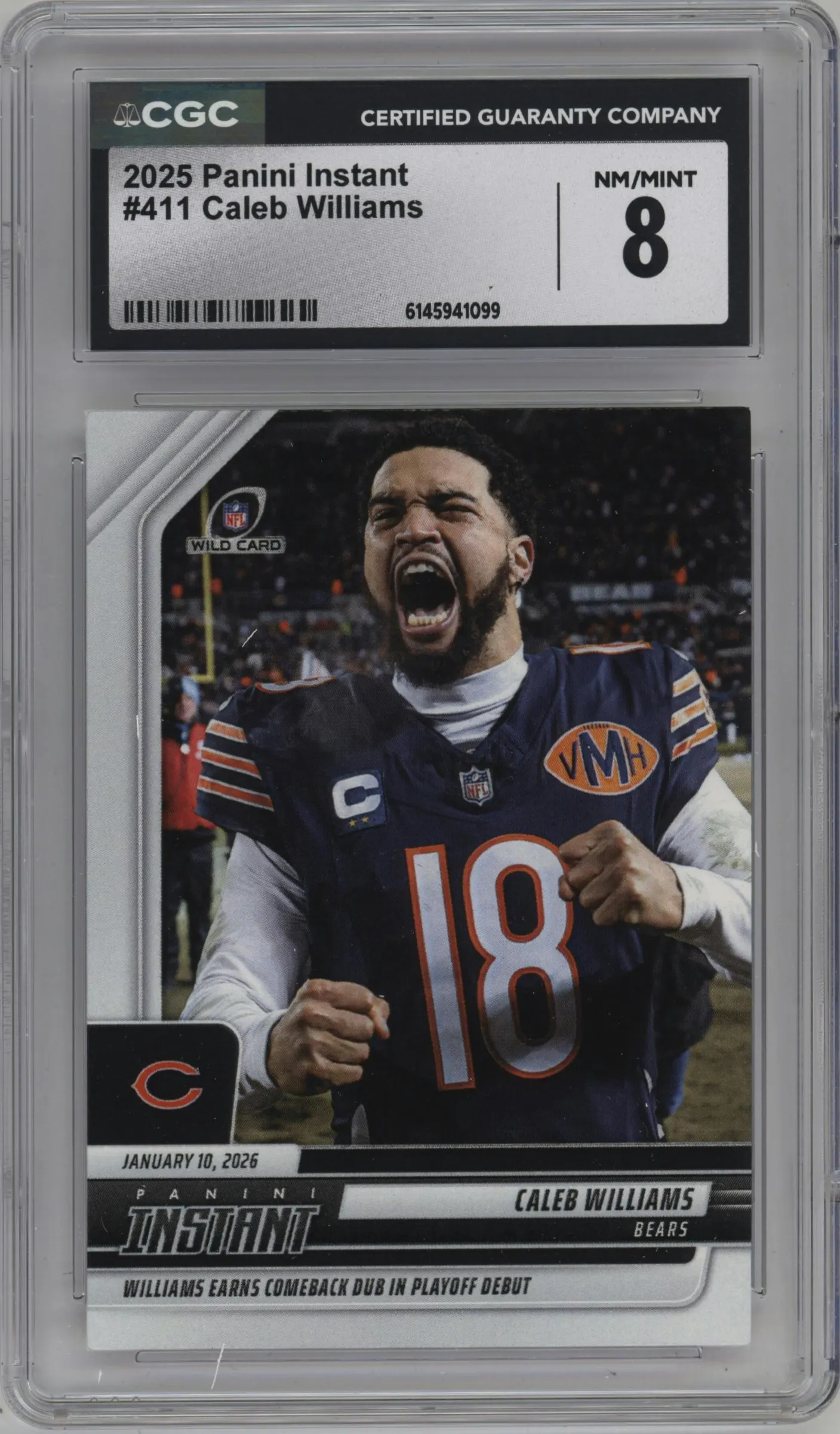 2025 Panini Instant Caleb Williams #411 CGC 8