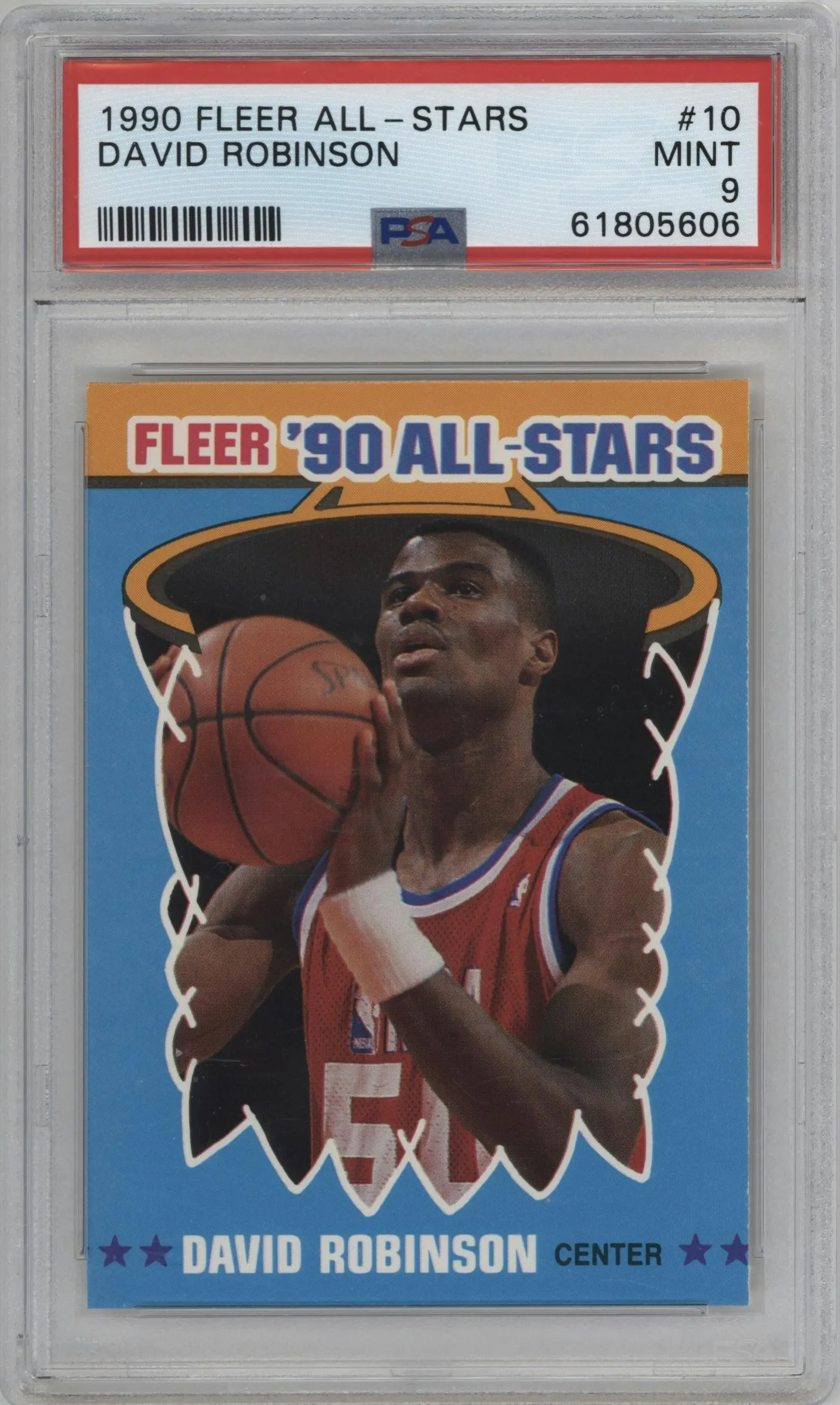 1990 Fleer All-Stars David Robinson #10 PSA 9