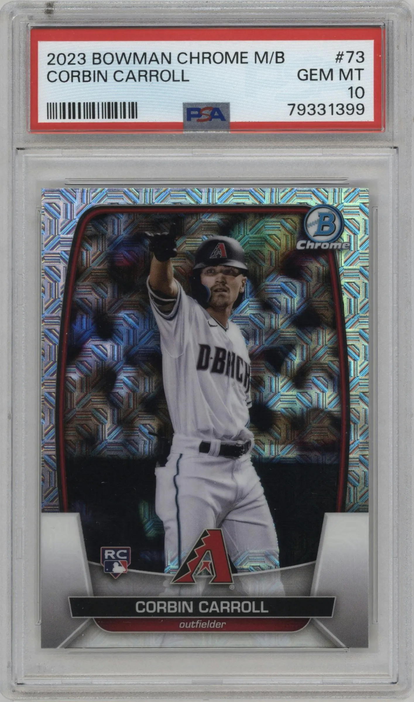 2023 Bowman Mega Box Chrome Corbin Carroll #73 PSA 10