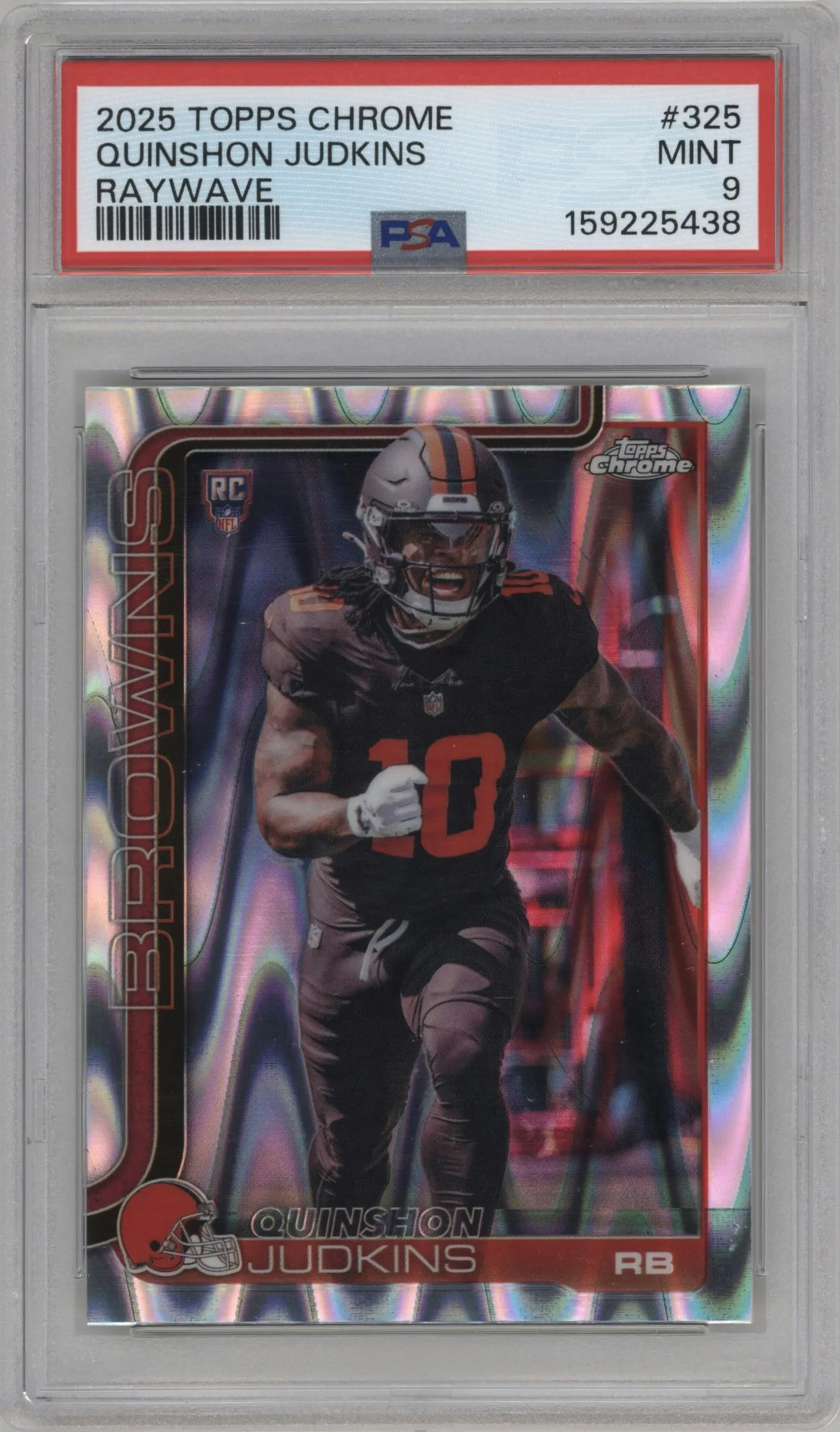 2025 Topps Chrome Quinshon Judkins RayWave Refractor #325 PSA 9