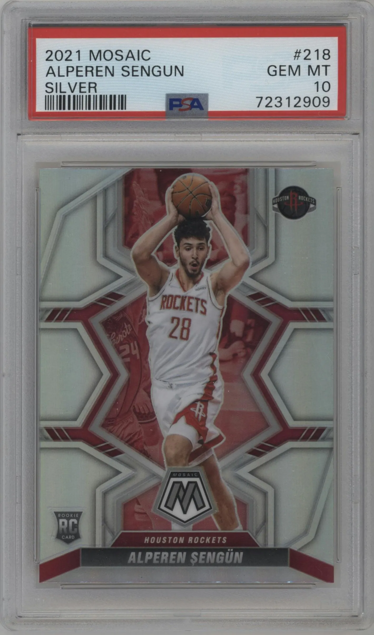 2021 Panini Mosaic Alperen Sengun Silver #218 PSA 10