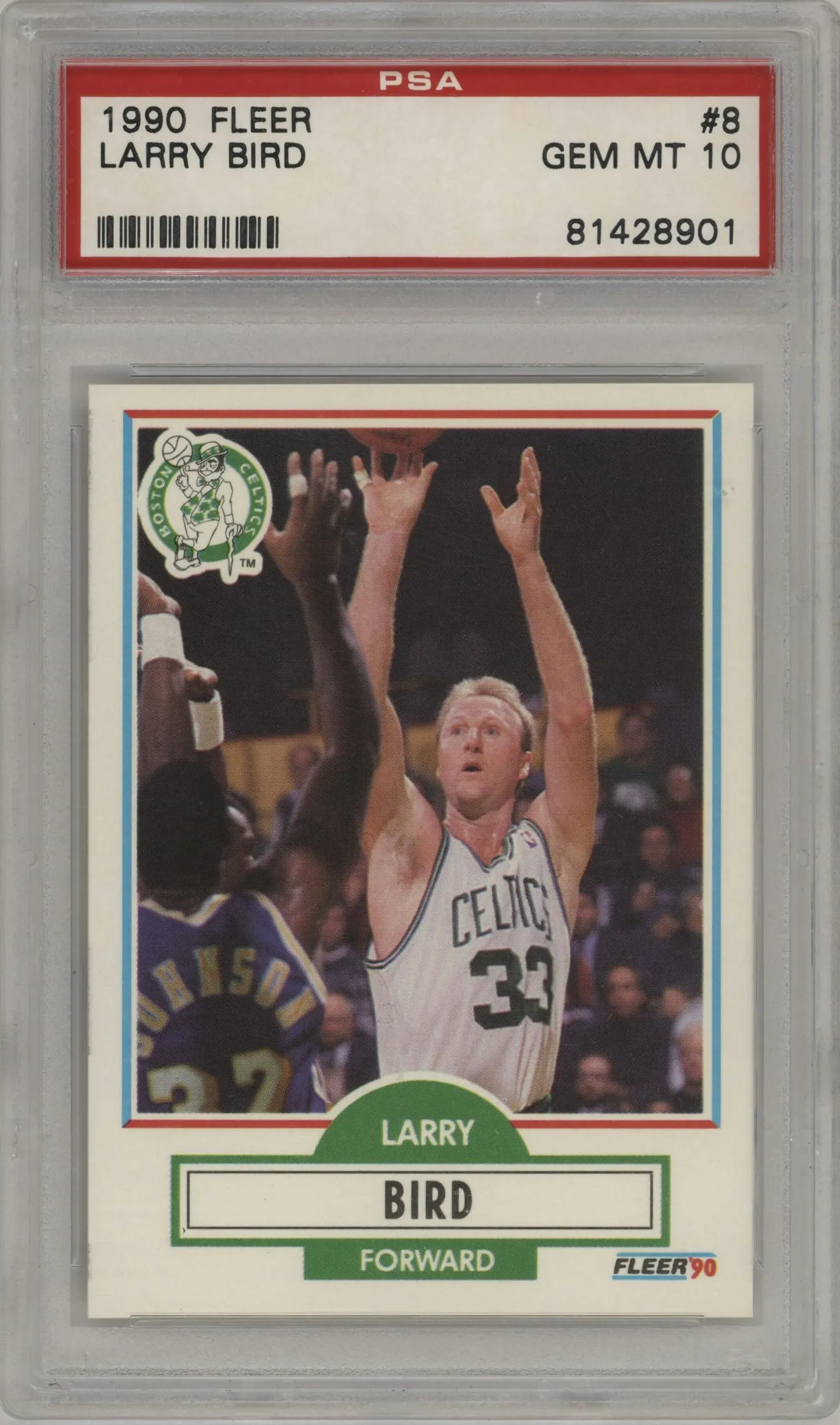 1990 Fleer Larry Bird #8  PSA 10