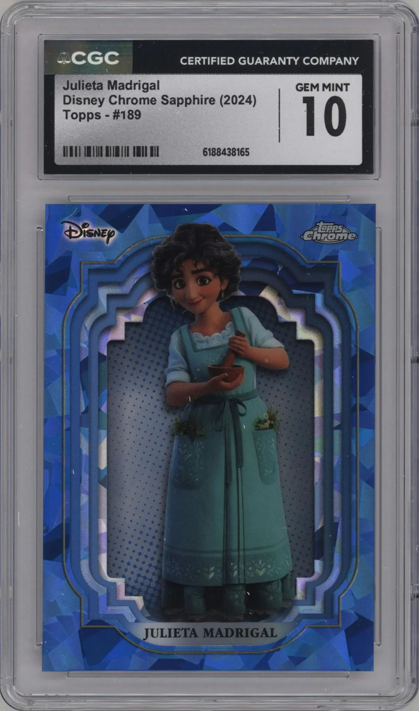 2024 Topps Chrome Disney Sapphire Edition Julieta Madrigal #189 CGC 10
