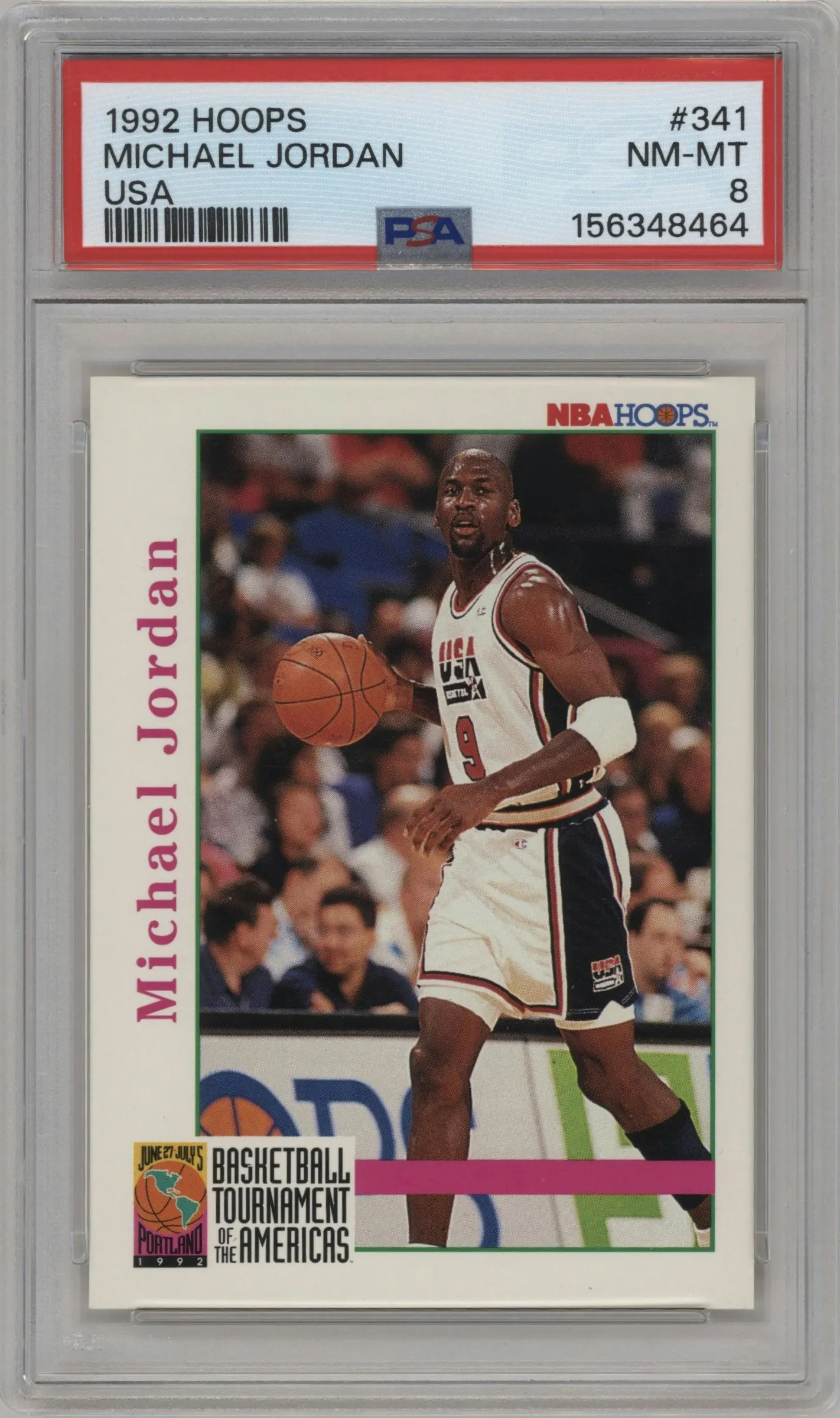 1992 NBA Hoops Michael Jordan #341 PSA 8