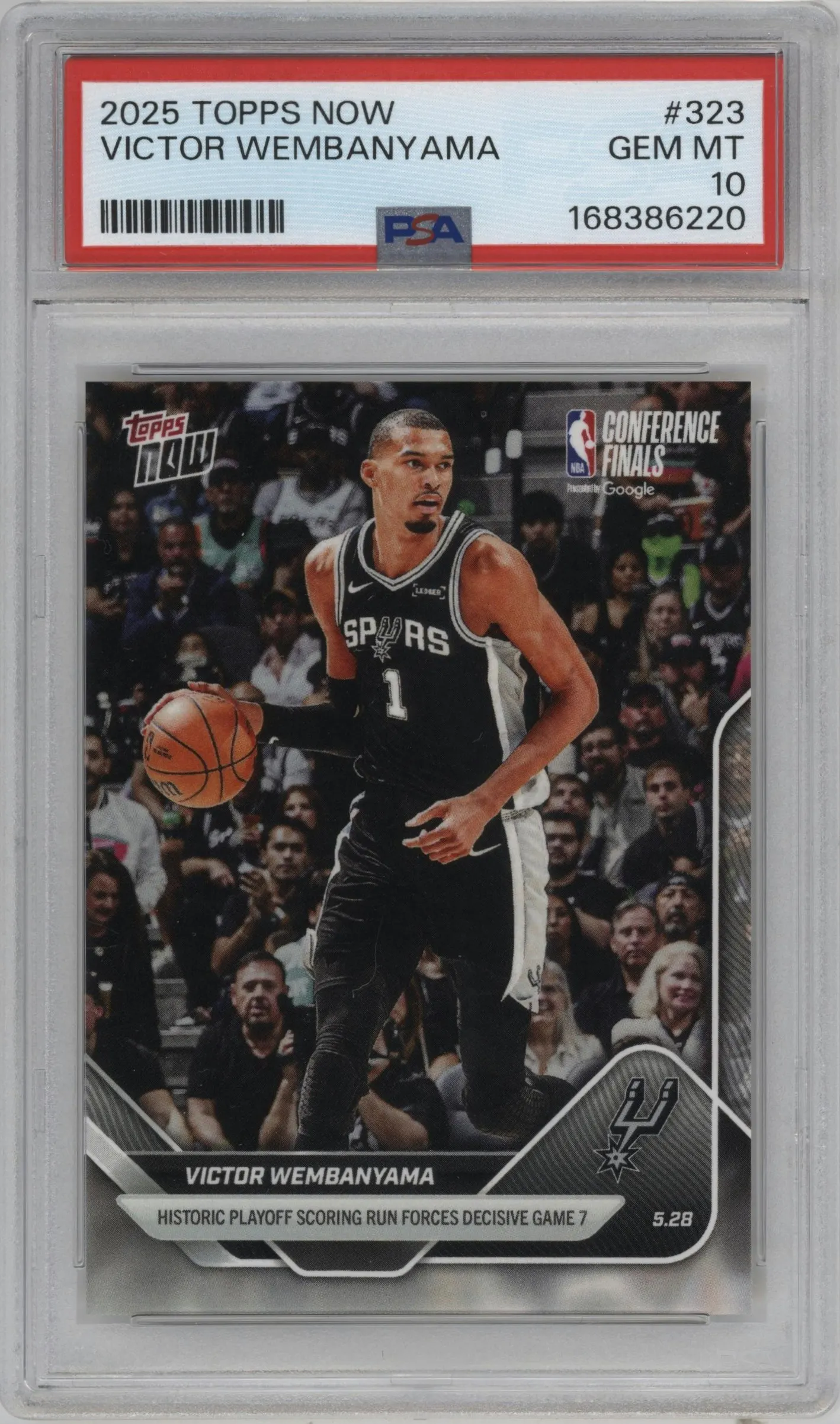 2025 Topps Now Victor Wembanyama #323 PSA 10