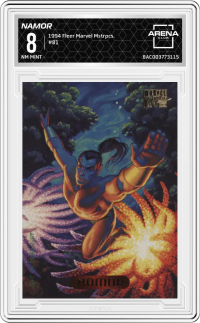 1994 Fleer Marvel Masterpieces Namor ARENA CLUB 8