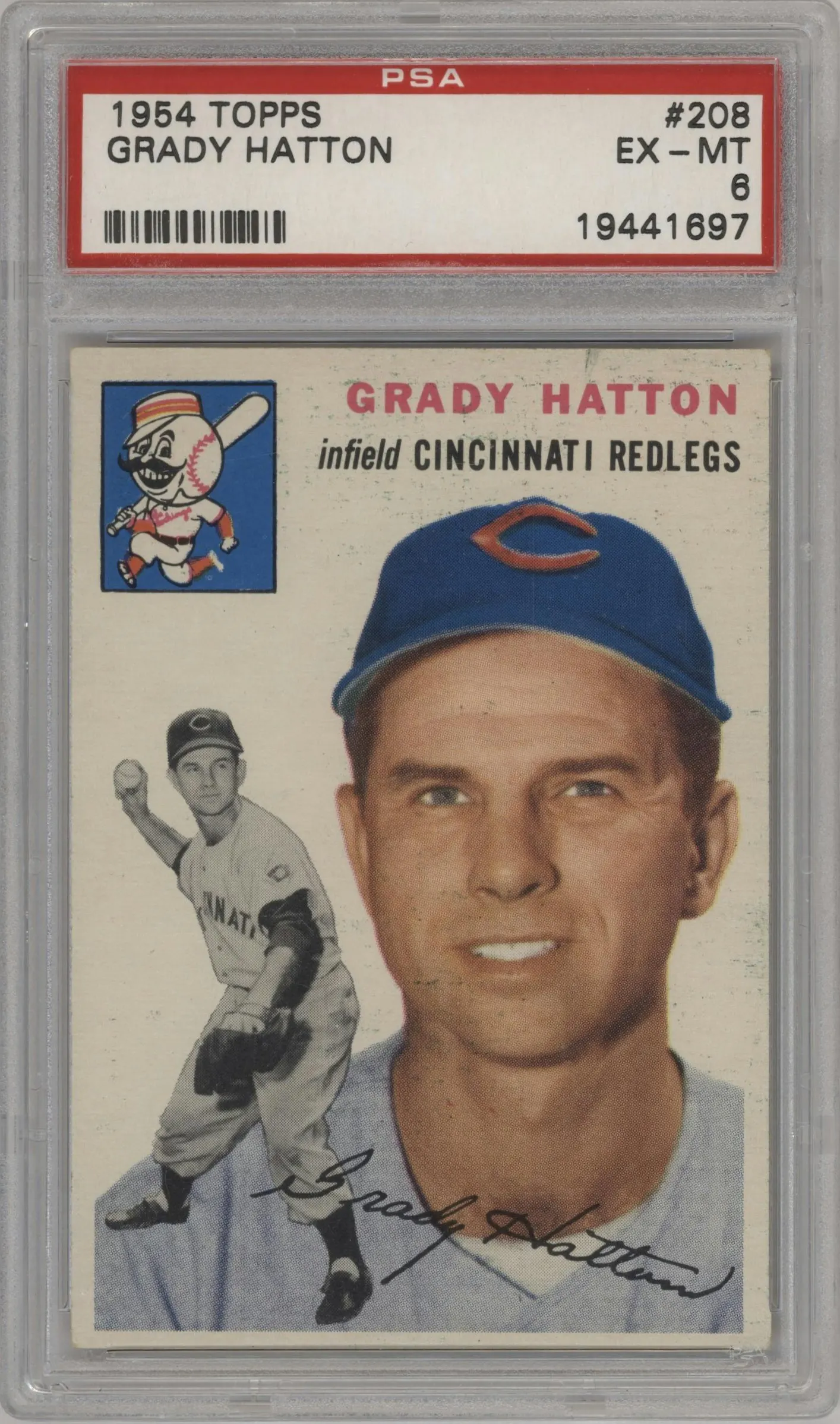 1954 Topps Grady Hatton PSA 6