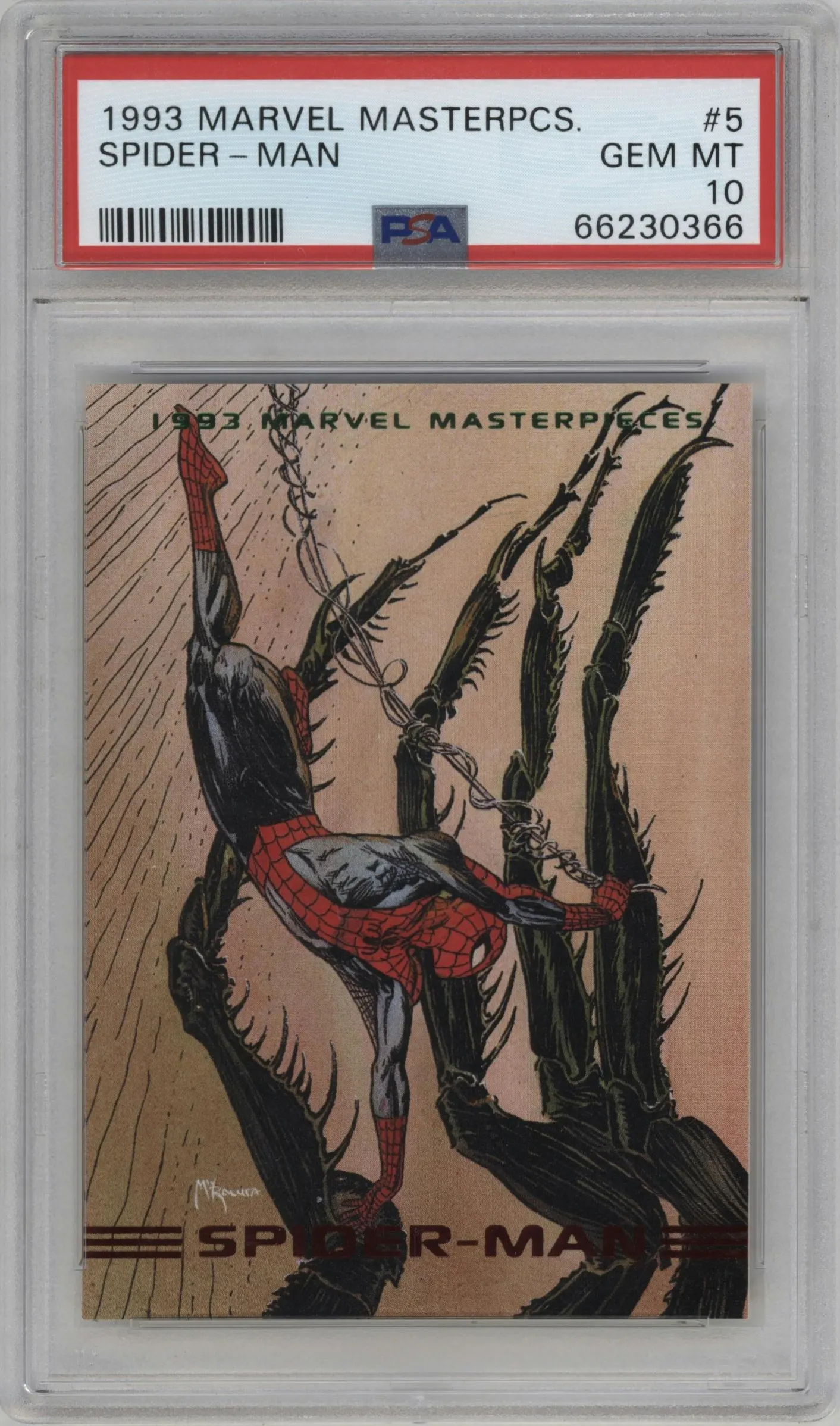 1993 SkyBox Marvel Masterpieces Spider-Man #5 PSA 10