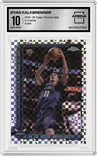 2025 Topps Chrome Update Ryan Kalkbrenner X-Fractor #184 ARENA CLUB 10