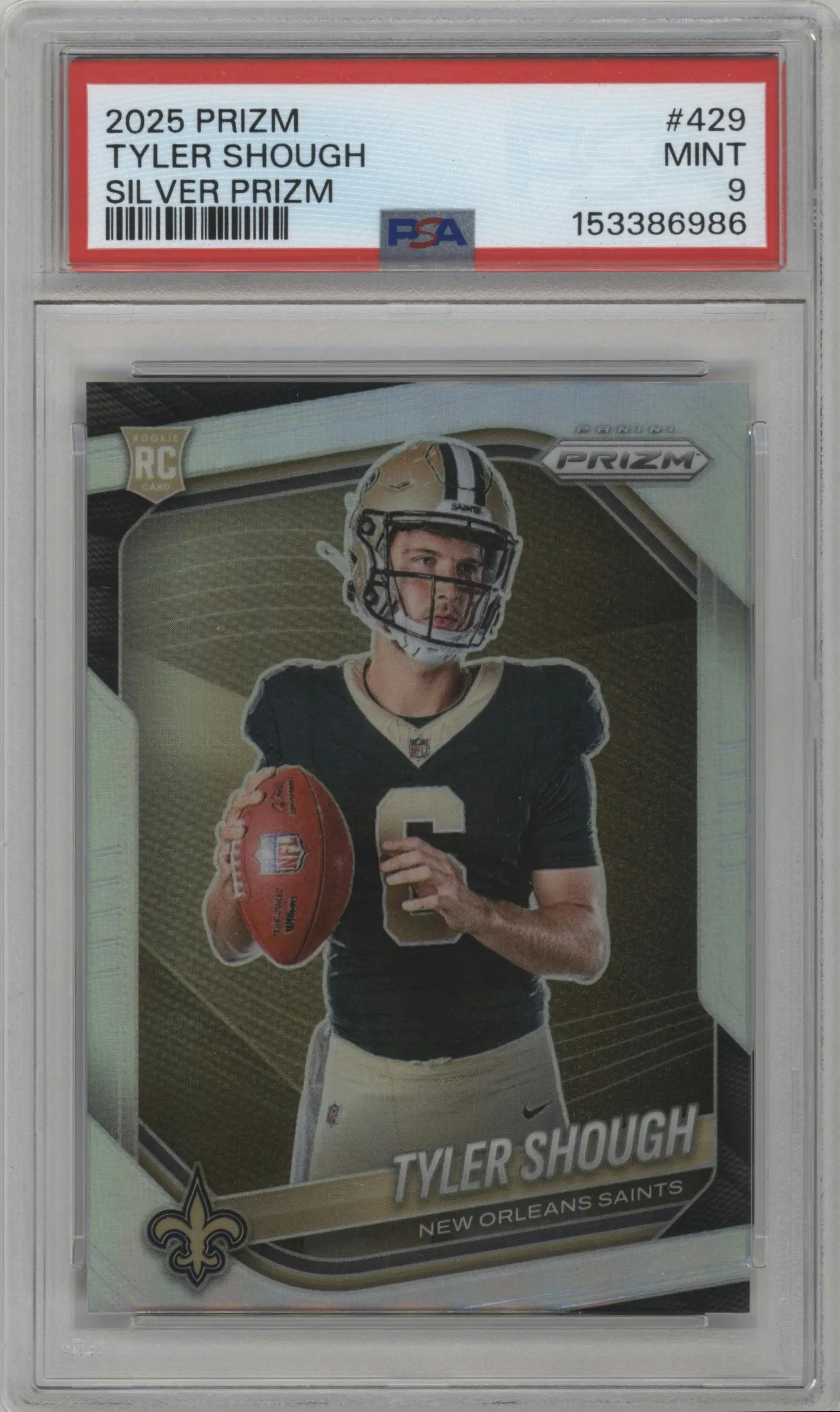 2025 Panini Prizm Rke.Var. Tyler Shough #429 PSA 9