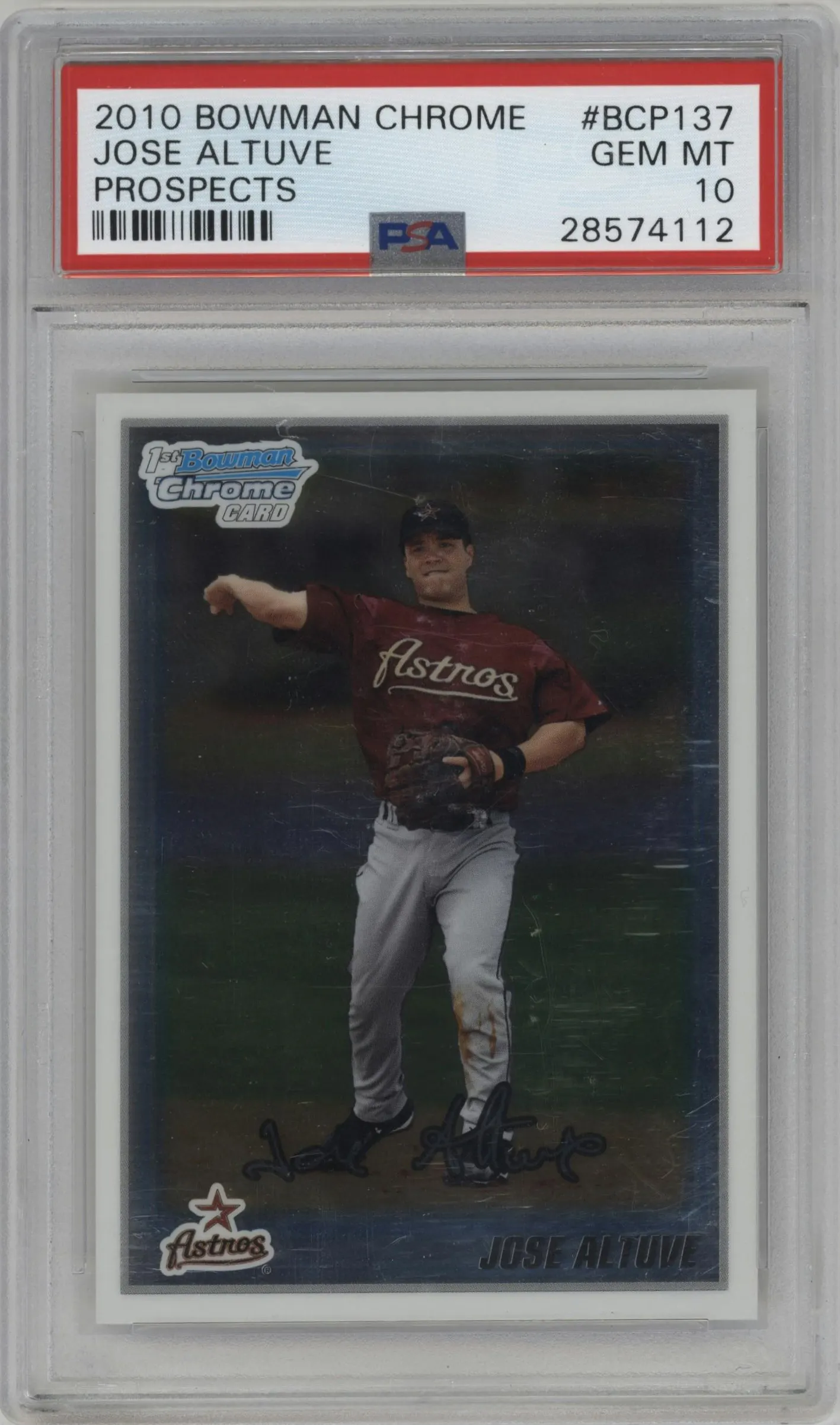 2010 Bowman Chrome Prospect Jose Altuve #BCP137 PSA 10