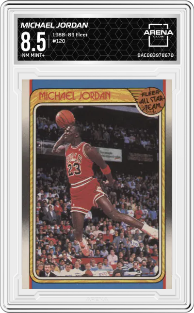 1988 Fleer Michael Jordan #120 ARENA CLUB 8.5
