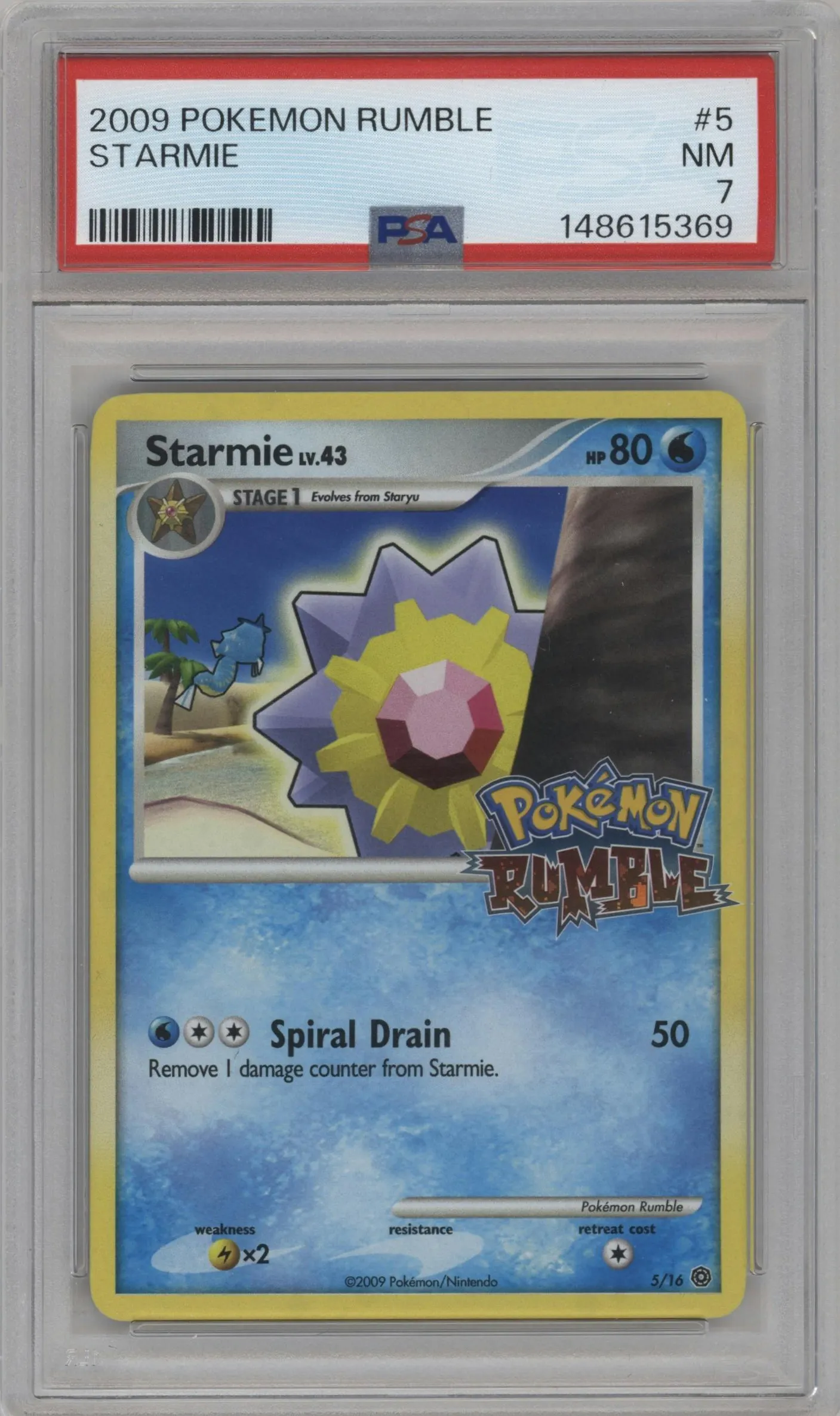 2009 Pokemon Platinum Pokemon Rumble Starmie #5 PSA 7