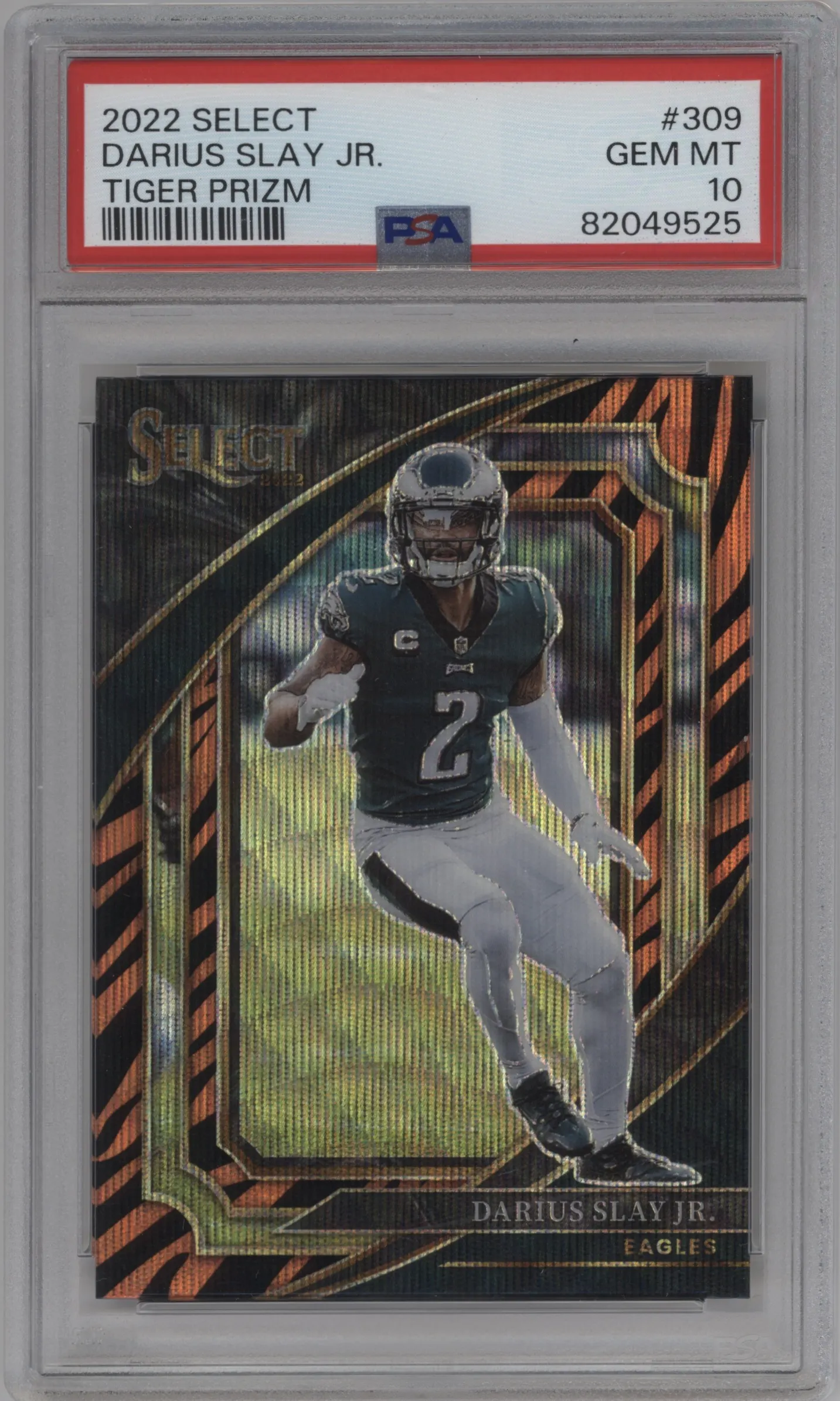2022 Panini Select Suite Lvl. Darius Slay Jr. Tiger Prizm #309 PSA 10