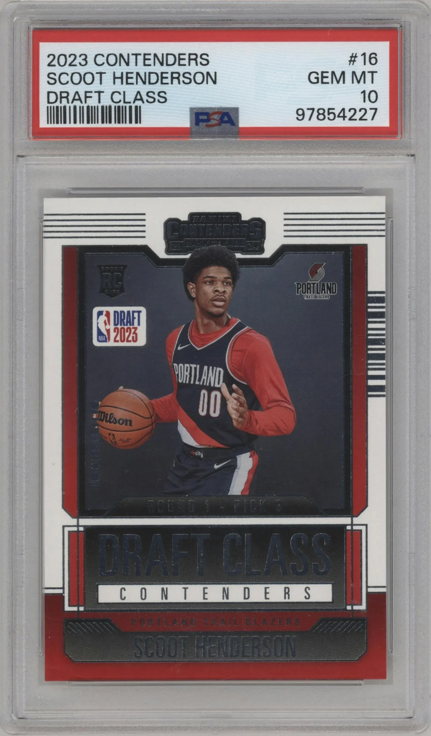 2023 Panini Contenders '23 Draft Class Scoot Henderson PSA 10