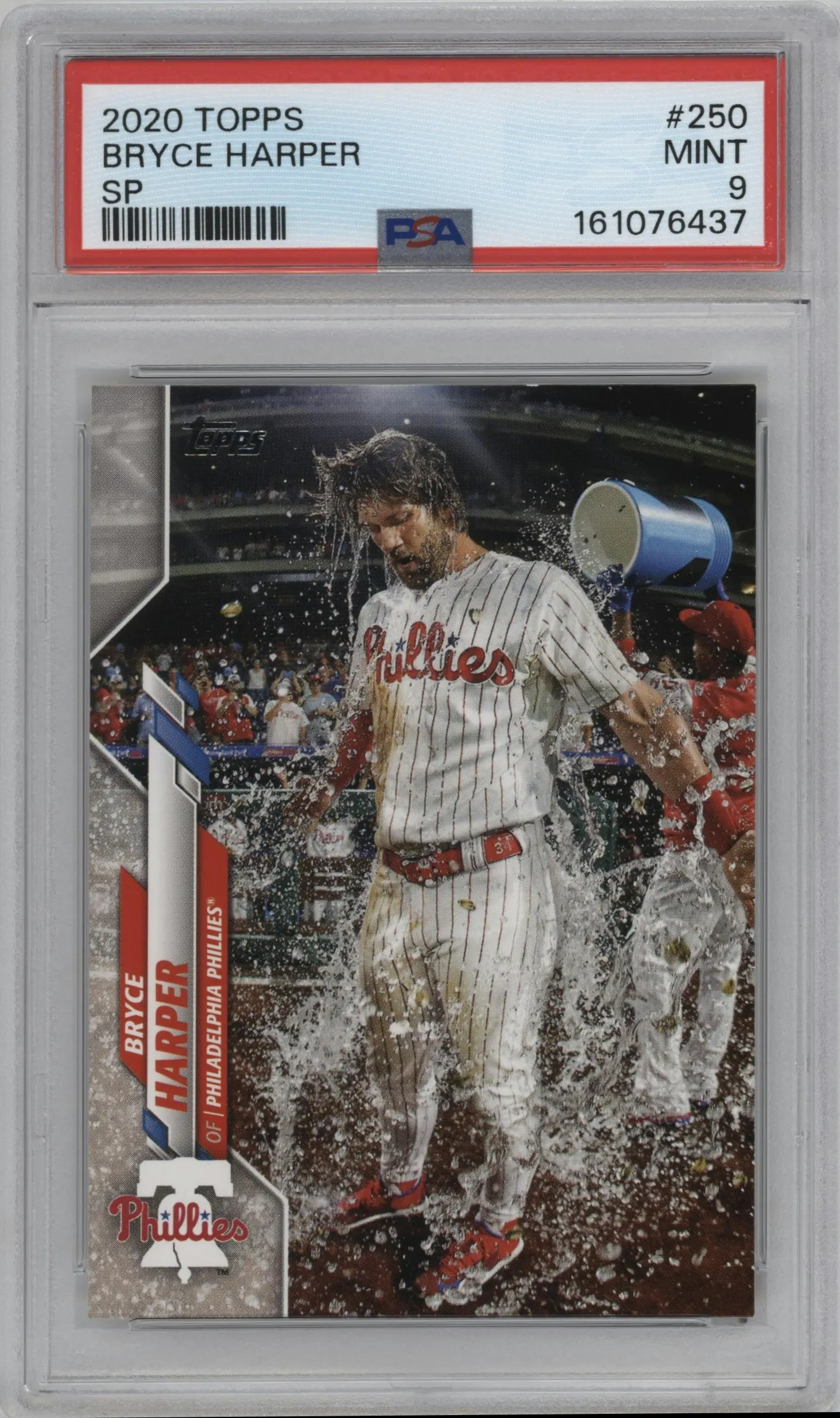 2020 Topps Series 1 SP Variation Bryce Harper PSA 9
