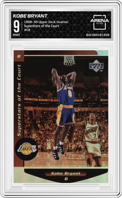 1998 Upper Deck Ovation Superstars of the Court Kobe Bryant #C8 ARENA CLUB 9