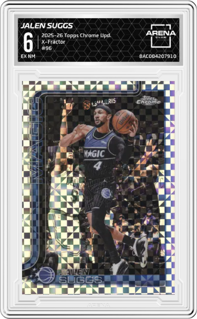 2025 Topps Chrome Update Jalen suggs X-Fractor #96 ARENA CLUB 6