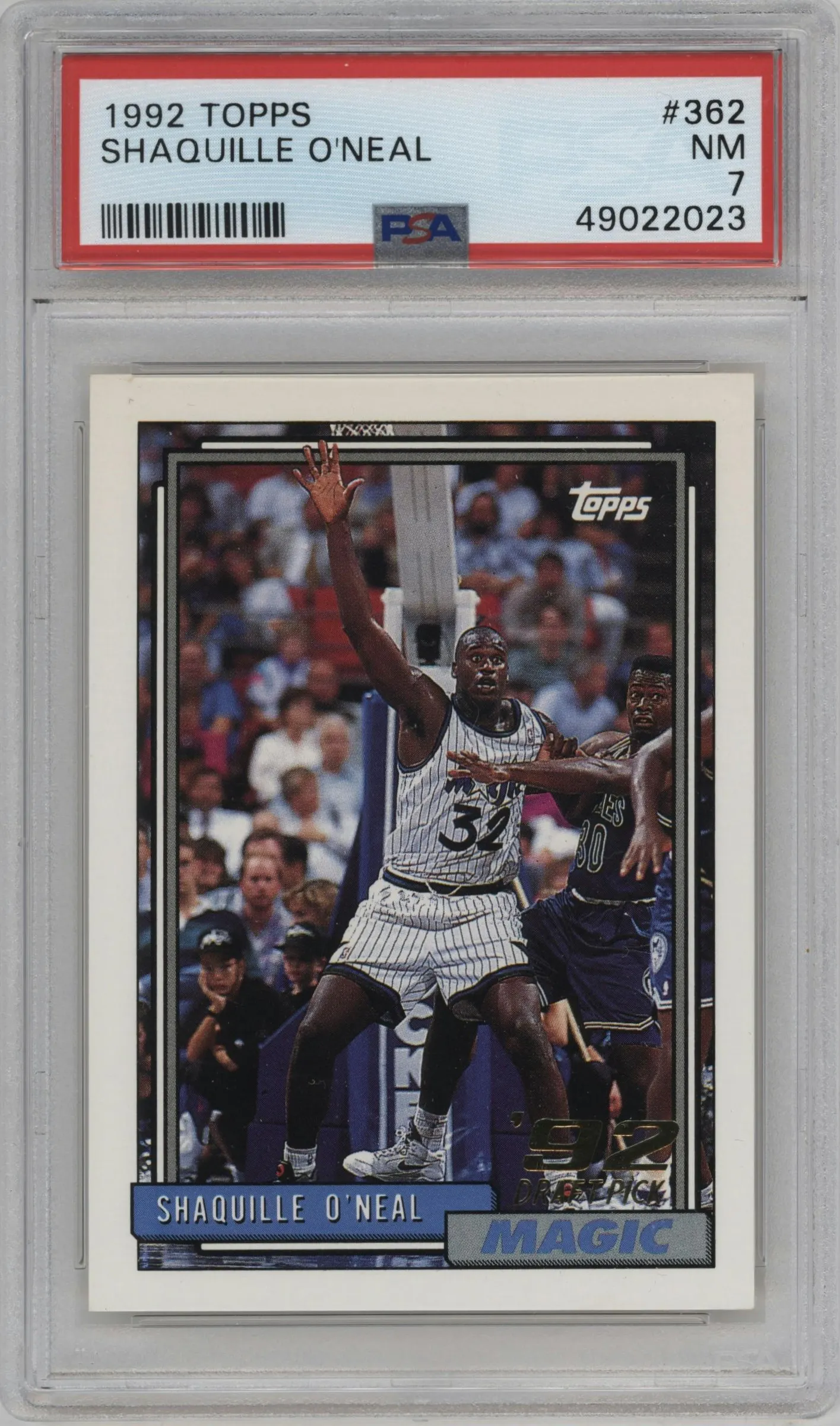 1992 Topps Shaquille O'Neal #362 PSA 7