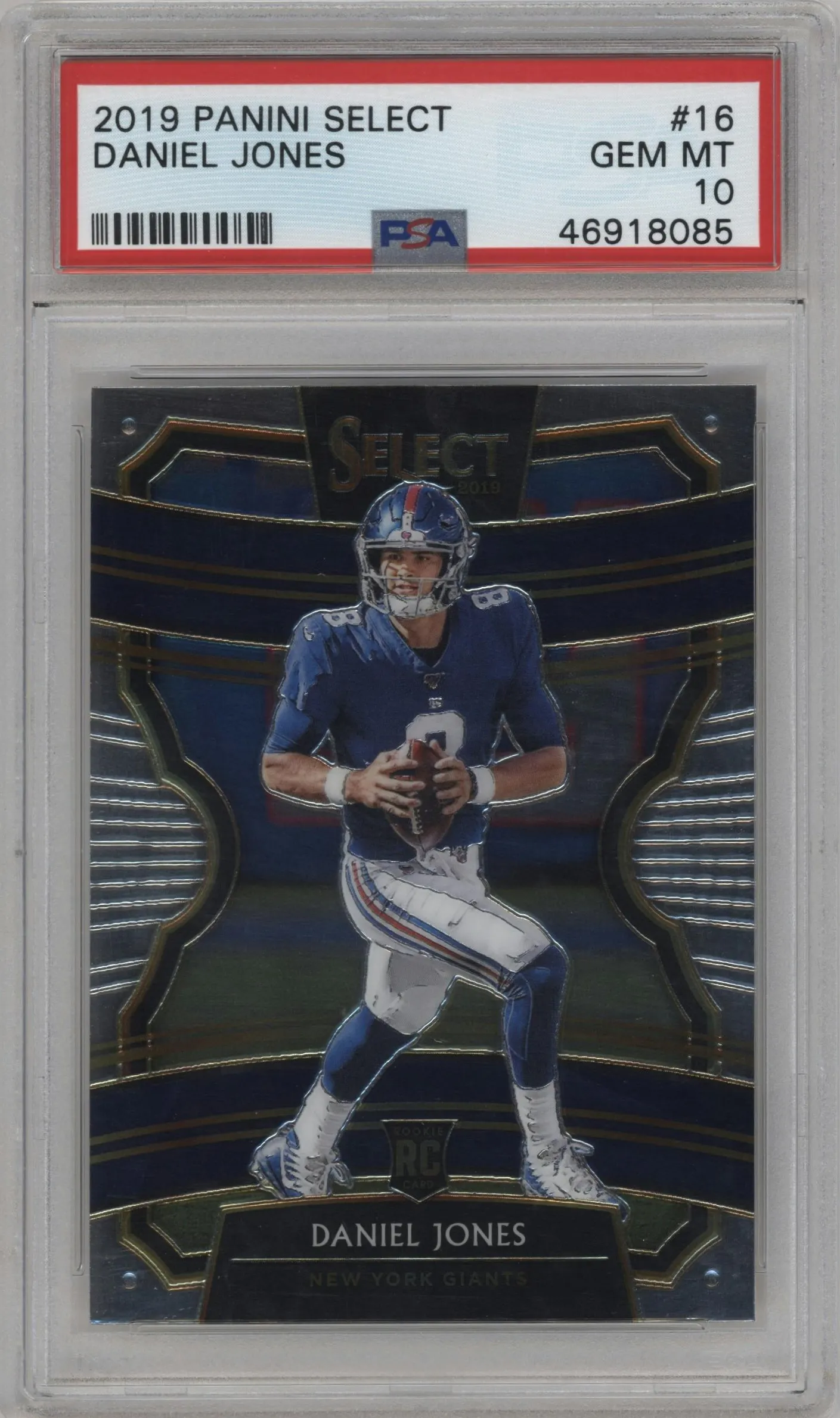 2019 Panini Select Daniel Jones #16 PSA 10