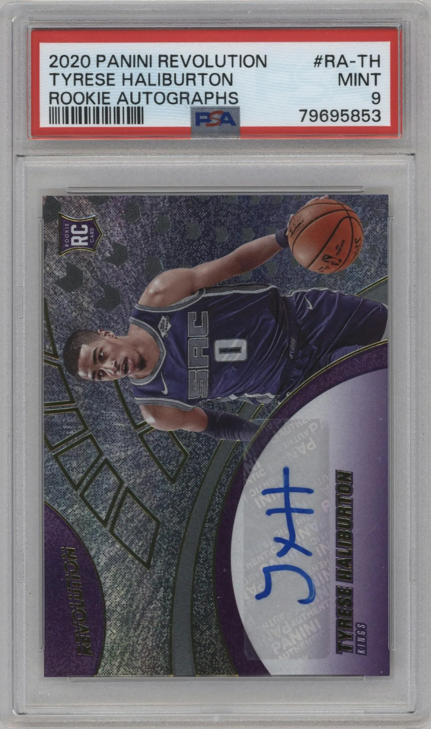 2020 Panini Revolution Rke.Auto Tyrese Haliburton # RA-TH # RA-TH PSA 9