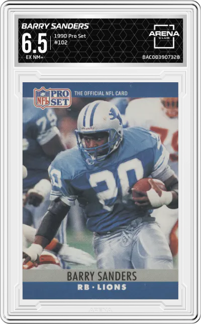 1990 Pro Set Barry Sanders #102 ARENA CLUB 6.5